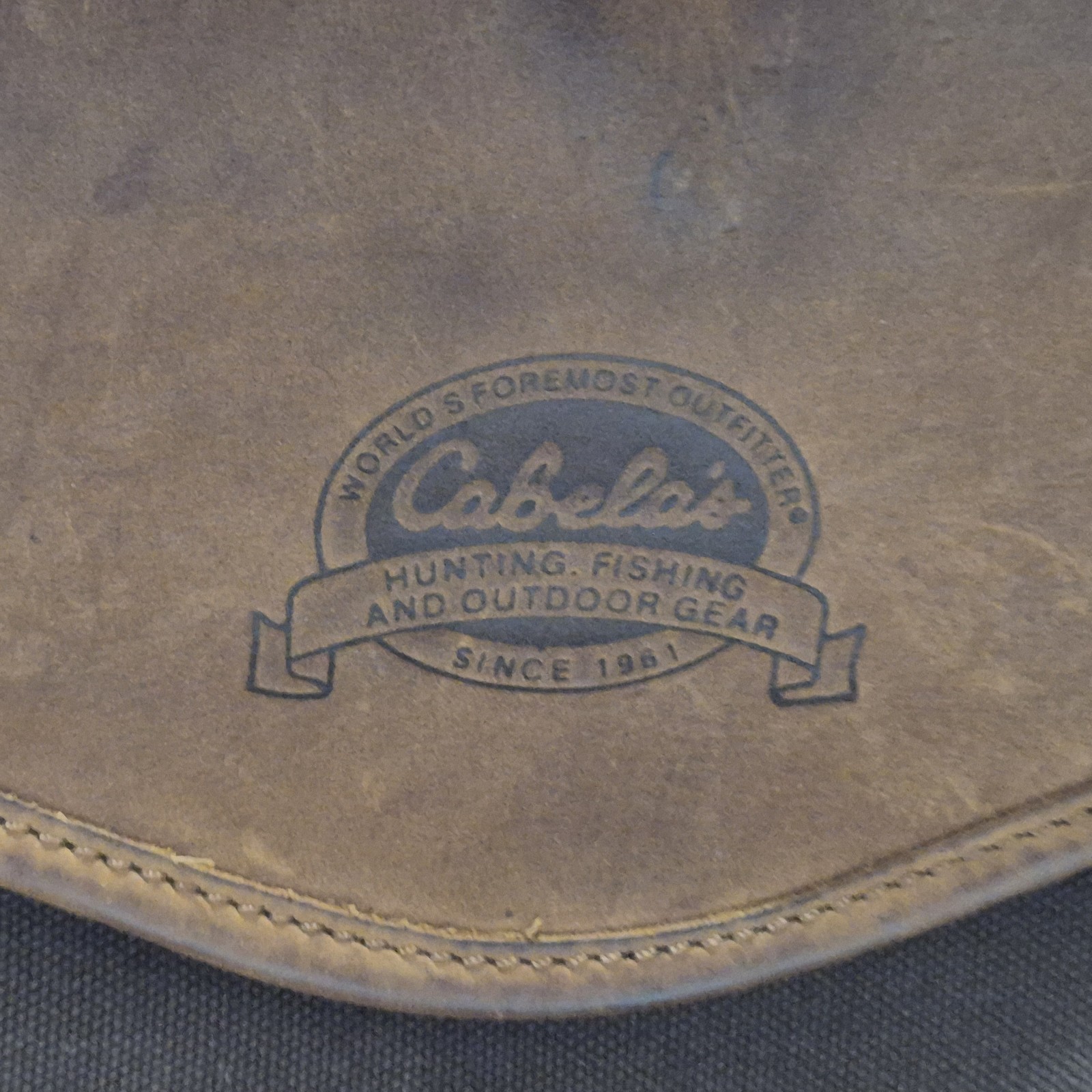 Cabela’s Brown Canvas Leather Large Messenger Laptop Carryon Travel Luggage Bag