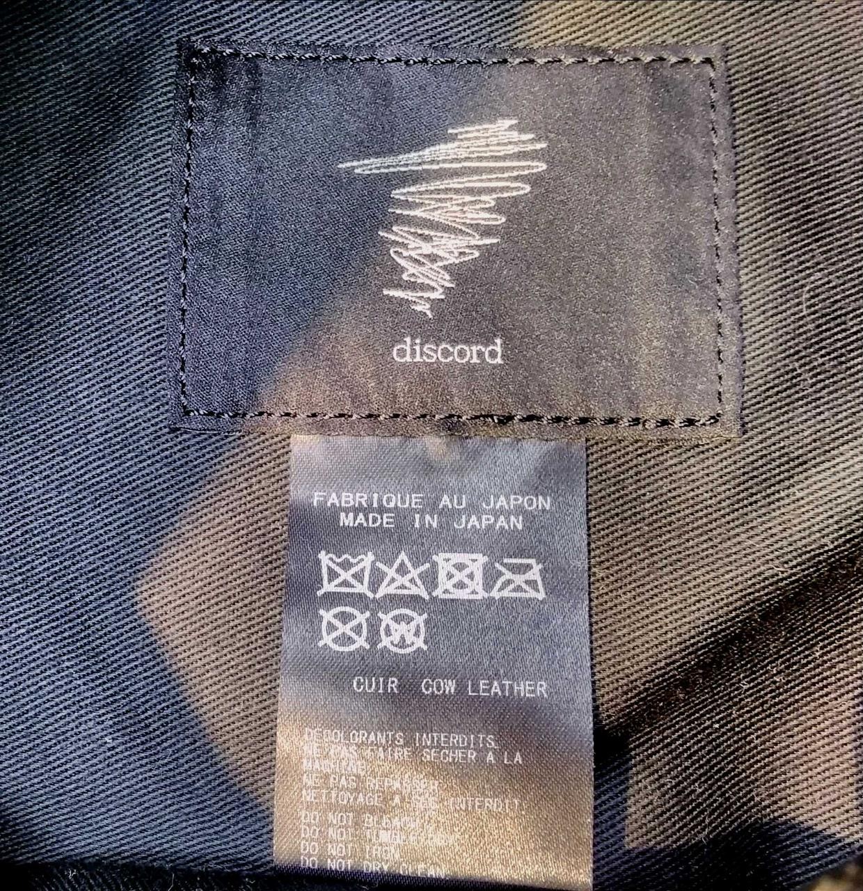 ZIPPER TOTE Model Black DC I03 708 DISCORD YOHJI YAMAMOTO