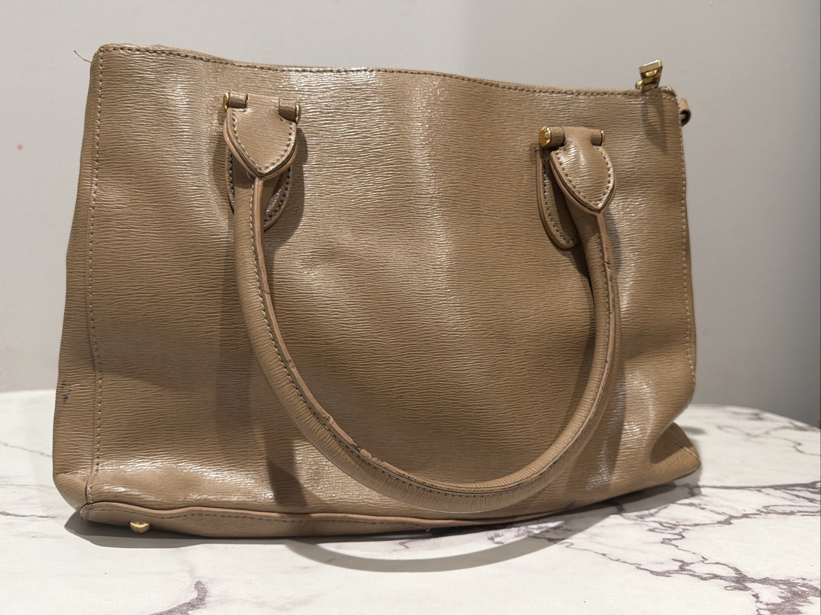 1987 RLL Ralph Lauren Leather Bag Crossbody 11 x 6 x 9 Vintage Pebble Satchel