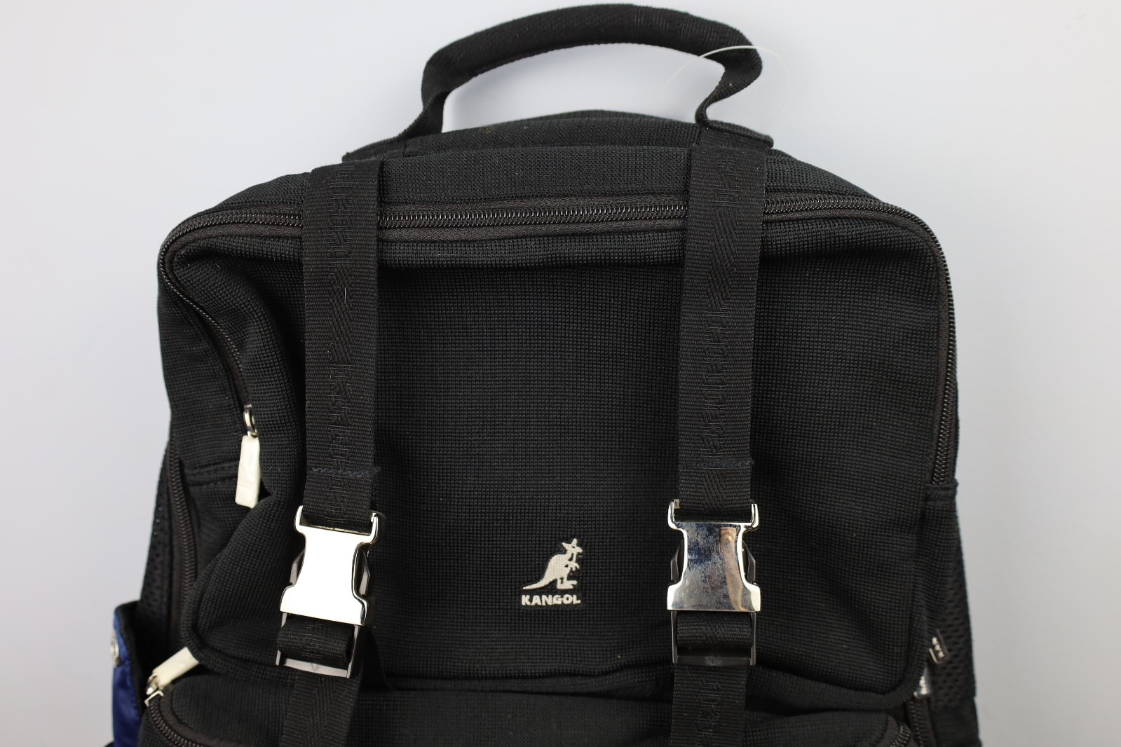 Y2K Kangol Tropic Black Back Pack Buckle Large Capacity NWT