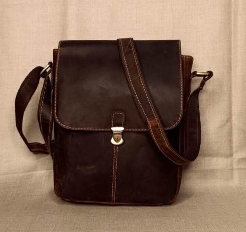 9 In Crossbody Messenger Bag Buffalo Leather Purse Satchel Handbag Sling Bags