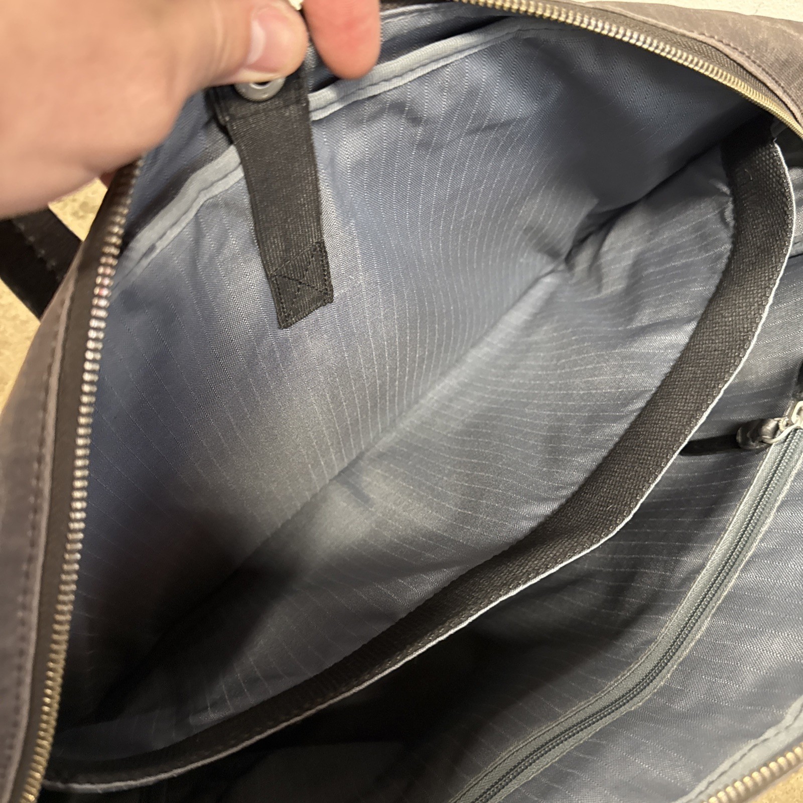 Property Of… Shoulder Strap Briefcase Bag Canvas & Leather