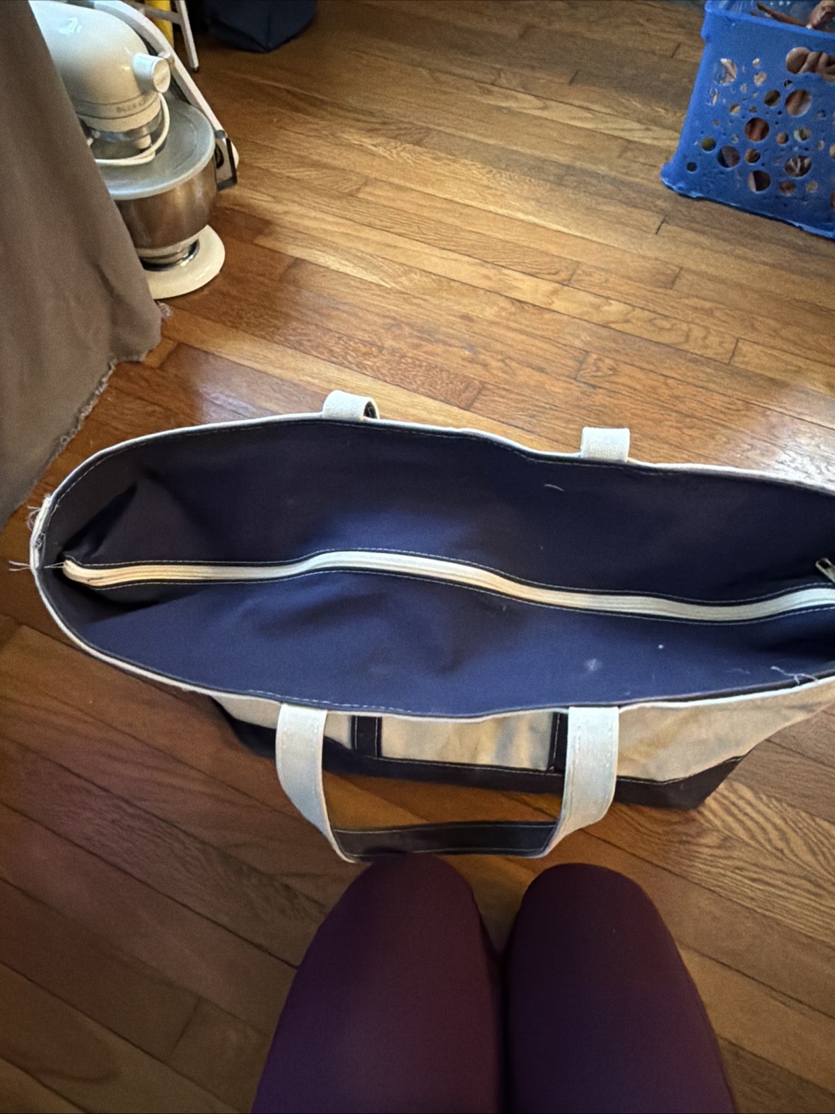 LL BEAN BOAT AND TOTE X-LARGE ZIP TOP Monogrammed