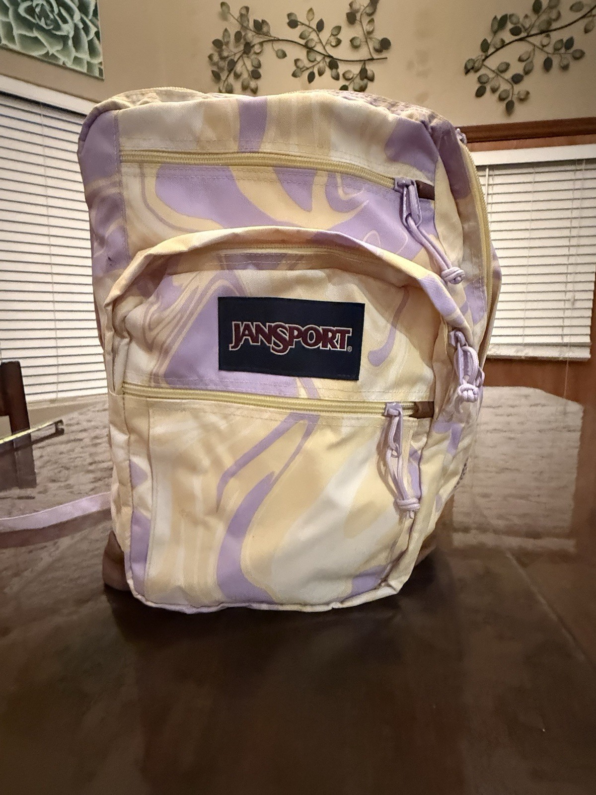 JanSport JS0A2SDD008 Cool Student Backpack – White /Purple