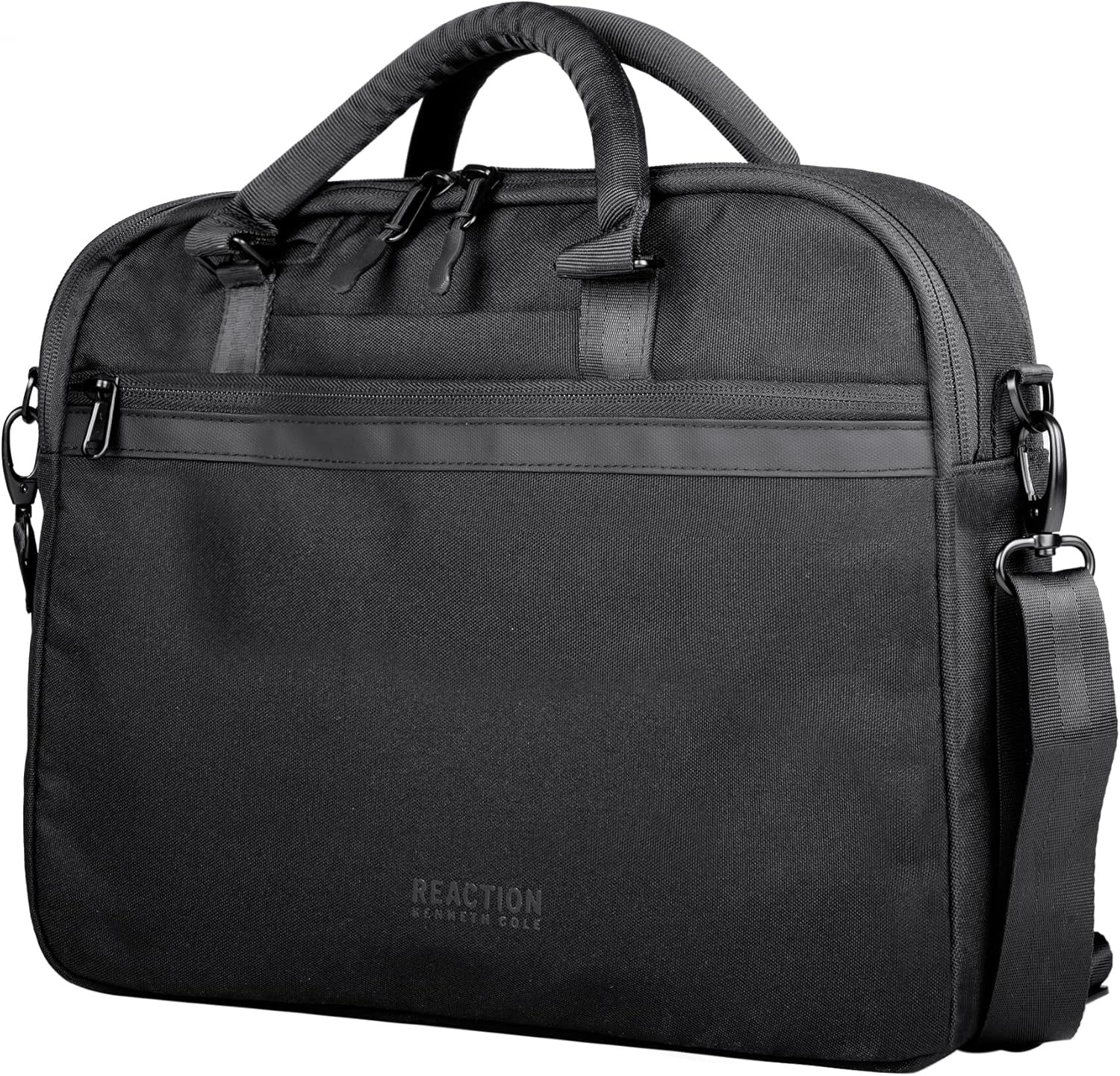 Kenneth Cole Recycled Polyester Slim 16″ Laptop Business Briefcase, Black