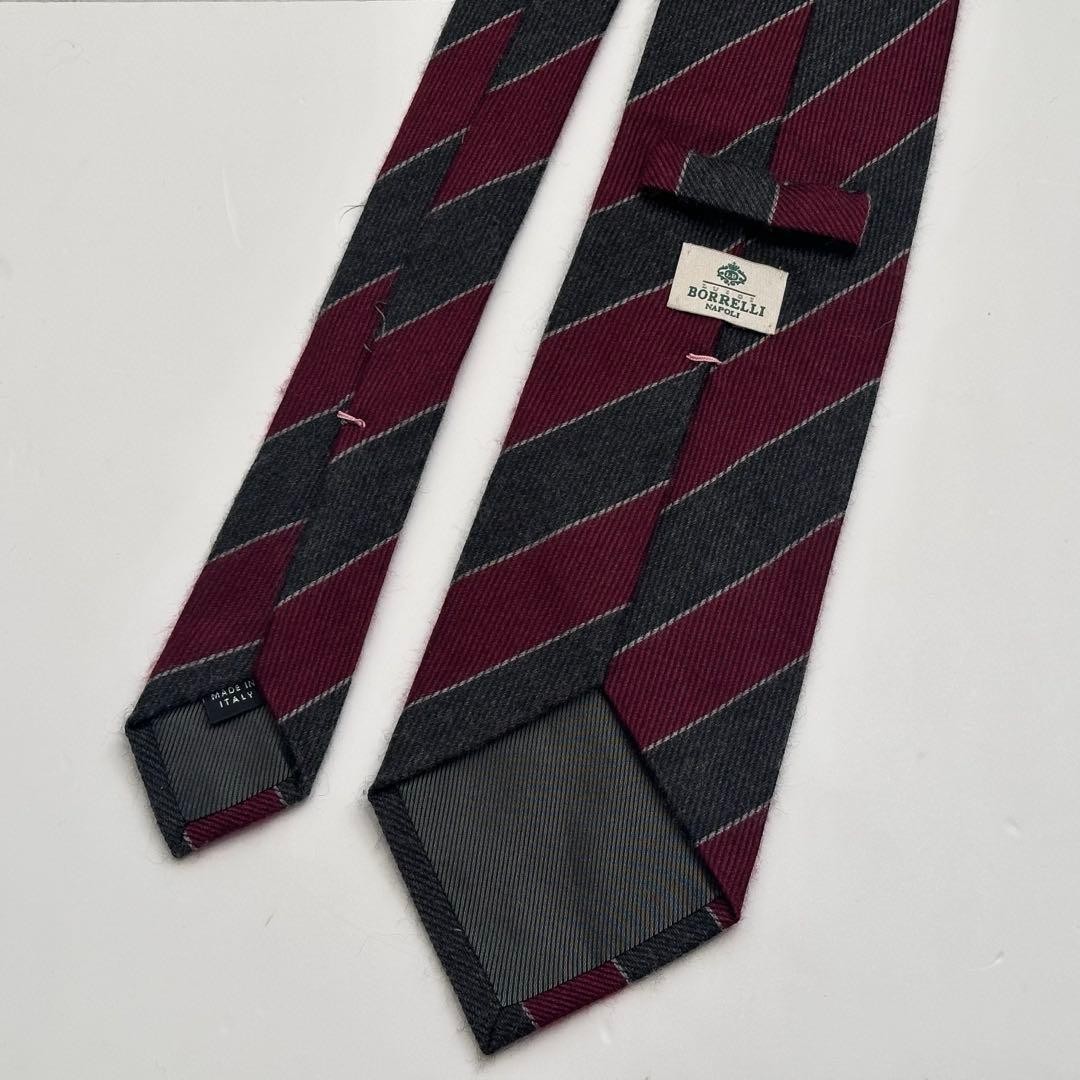 LUIGI BORRELLI Cashmere Tie 9.4cm Blade Used Condition