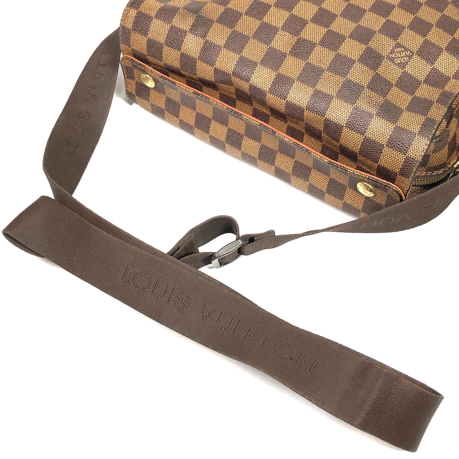 Auth Louis Vuitton Naviglio Shoulder Bag Damier Ebene Crossbody N45255 SR0095