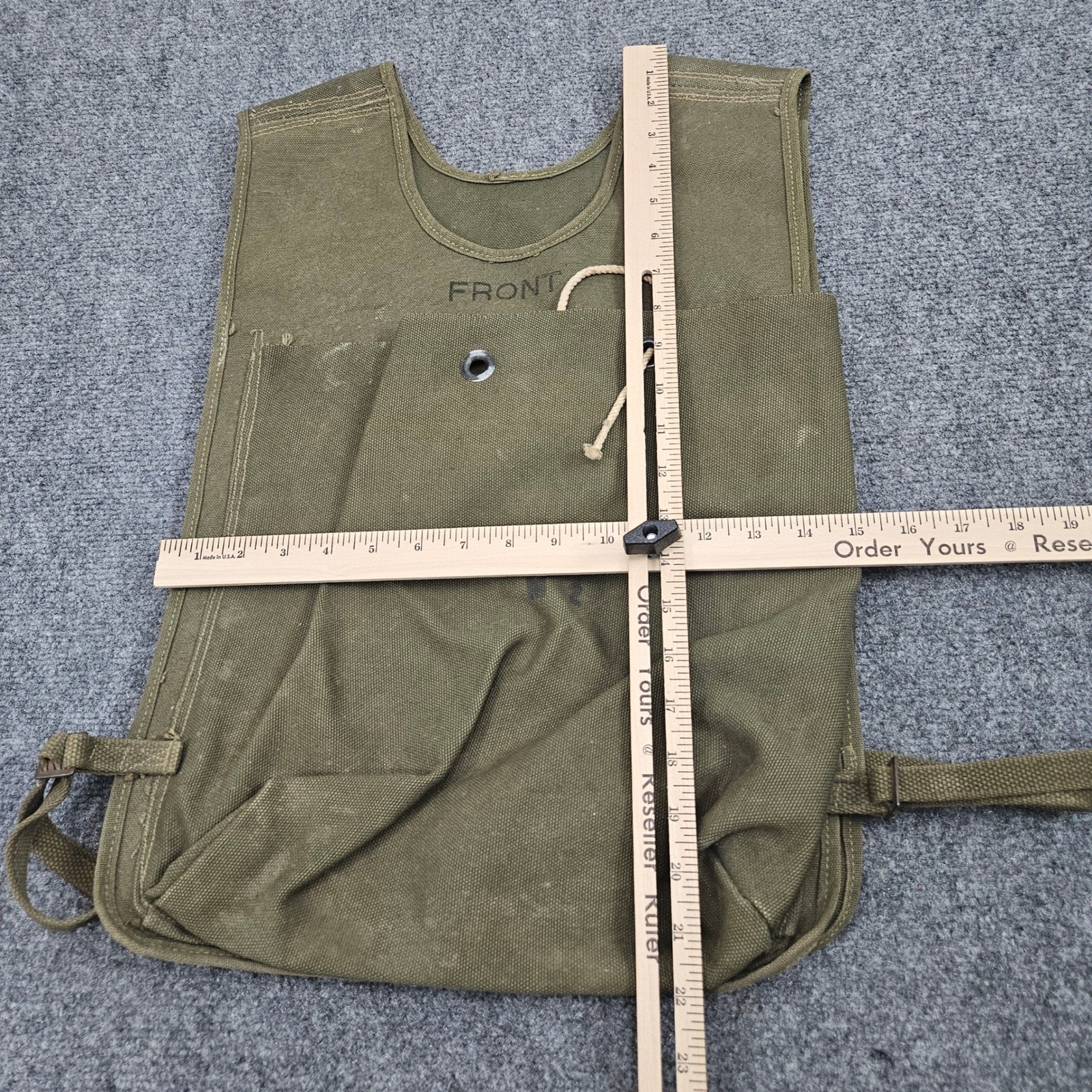 Military Ammunition Bag M2 Olive Green Canvas Field Gear Utility Vintage