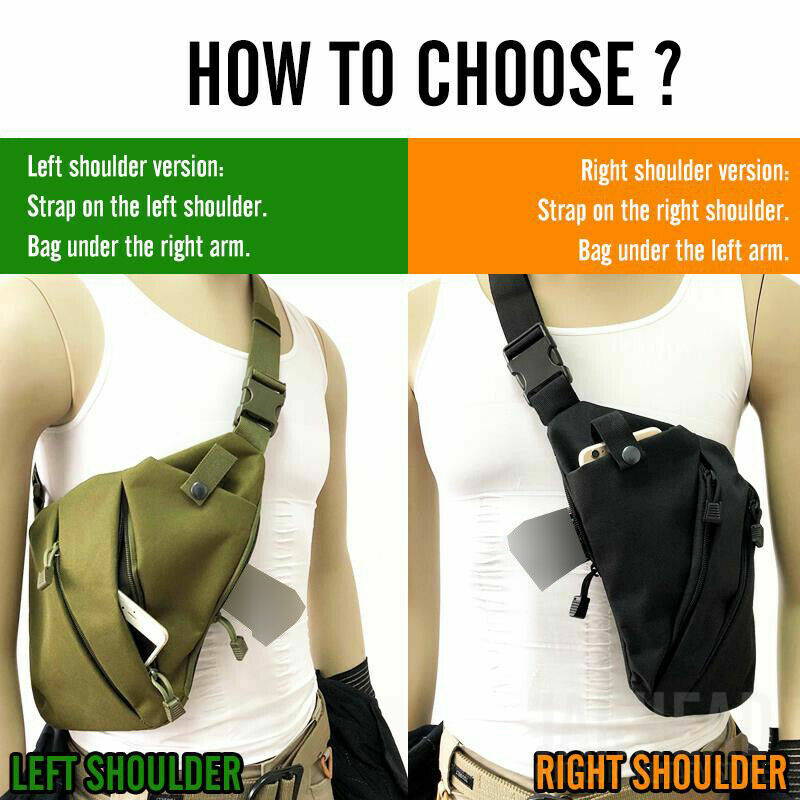 Outdoor Sling Chest Bag Tactical Anti-Theft Conceal Carry Crossbody Bag for Men