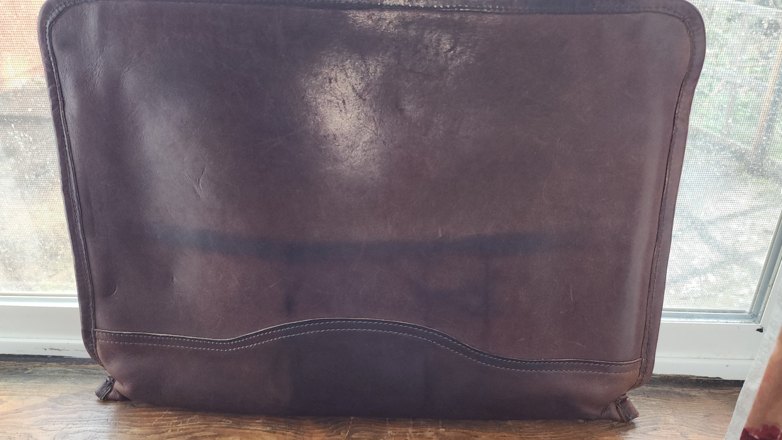 Vintage Duluth Pack Leather Attache Portfolio Folder Professional Zipper Bag