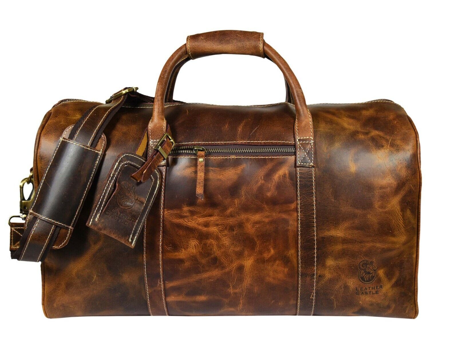20 In Duffle Bag Buffalo Leather Holdall Travel Aircabin Carryon Hand Luggage