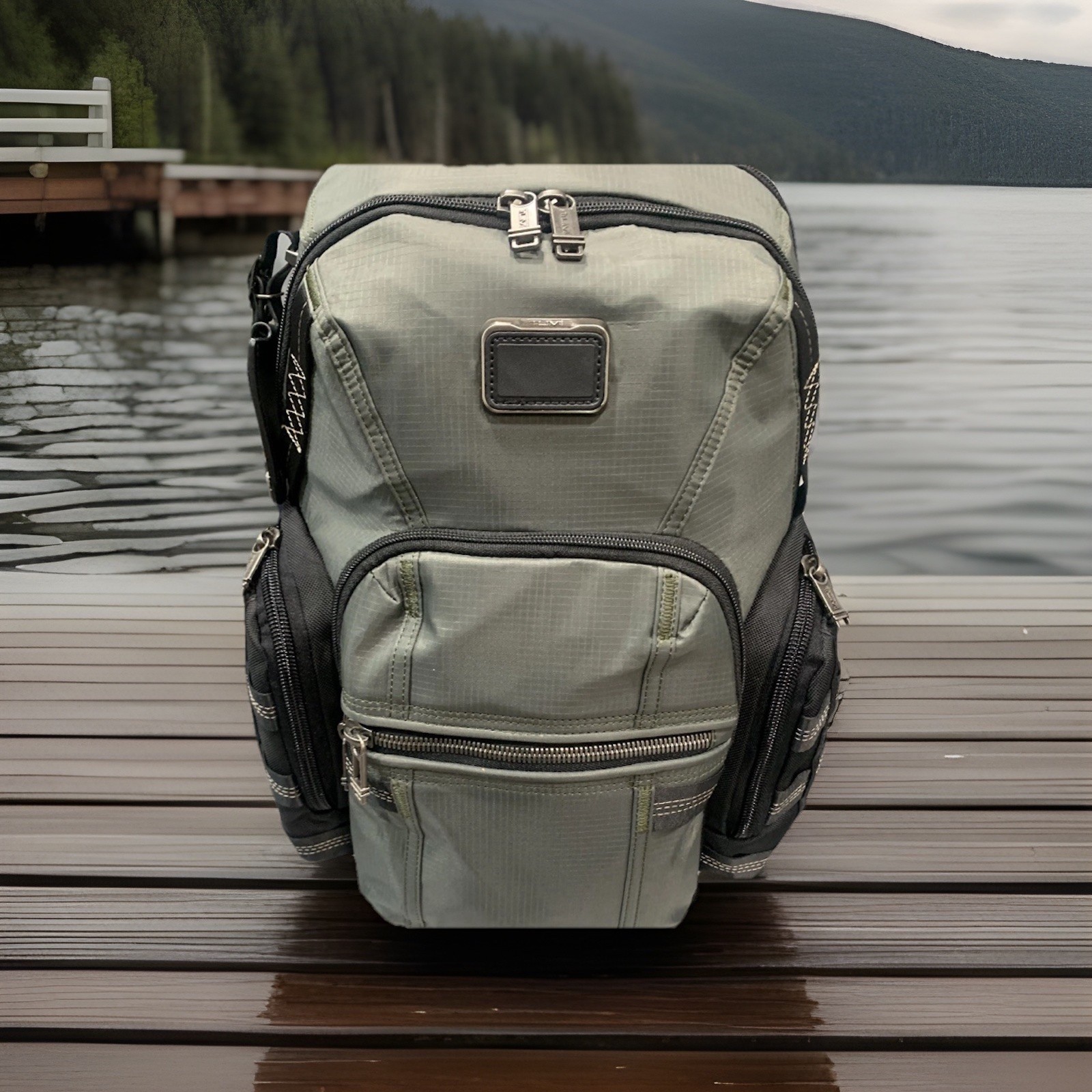 New-Tumi Alpha Bravo Navigation Backpack Green $595