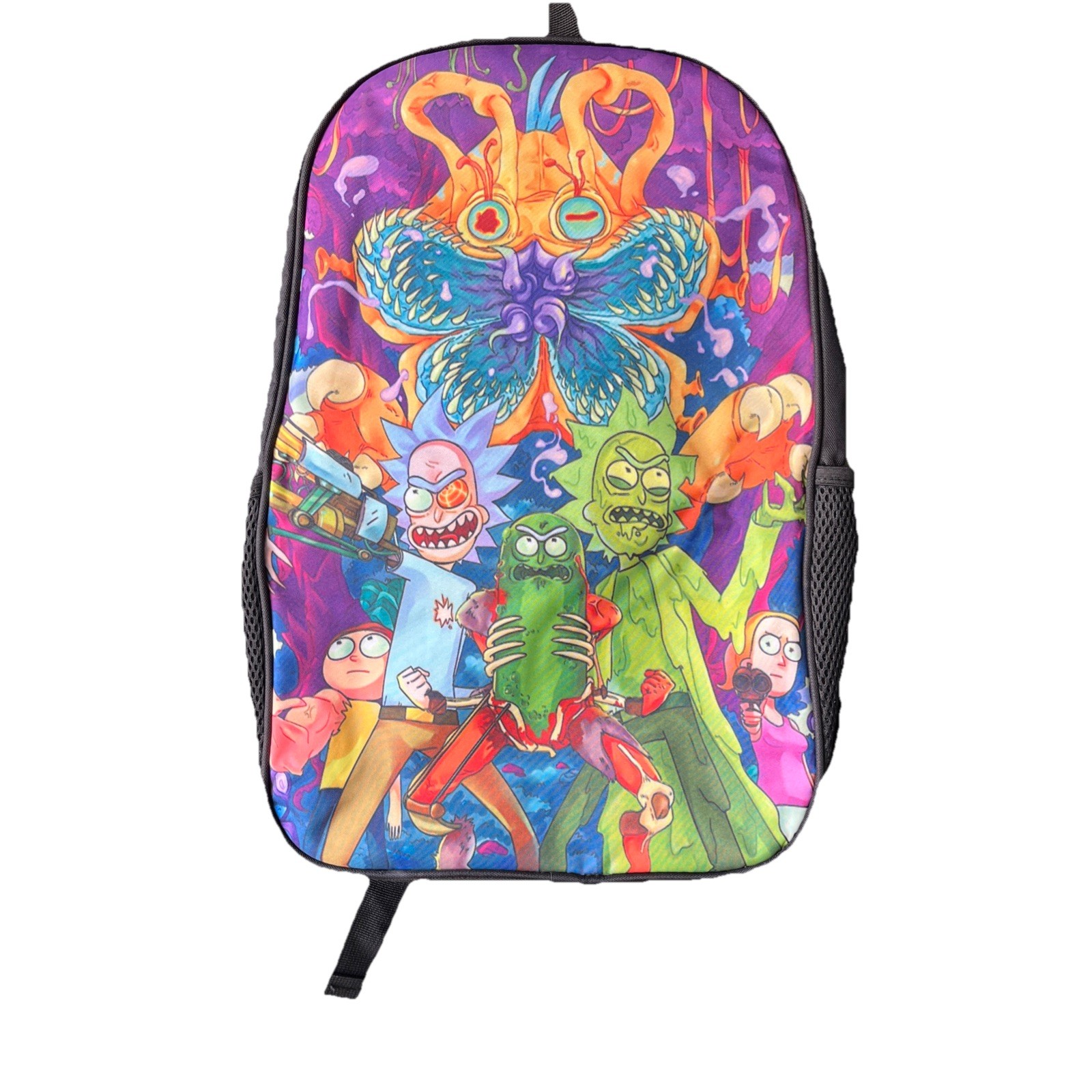 Rick and Morty Space Monster Backpack School Kids Adult Swim 16″ X 12” – NWOT