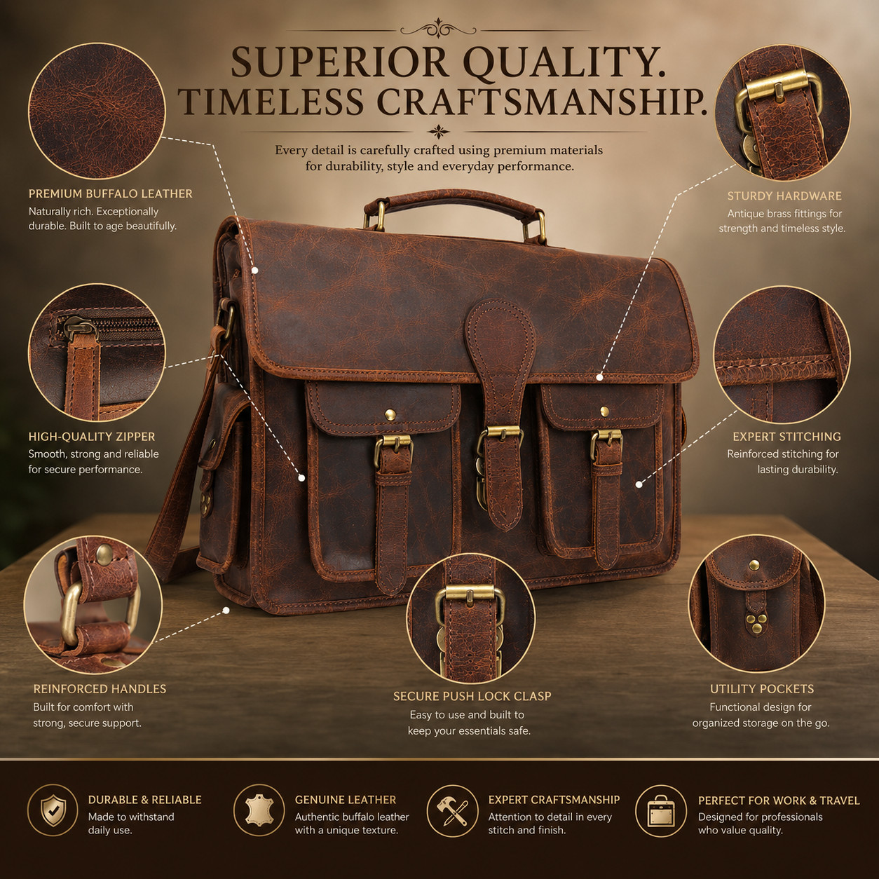 Vintage Leather Work Bag, Office Bag, College Bag, Travel Messenger, Laptop Bag