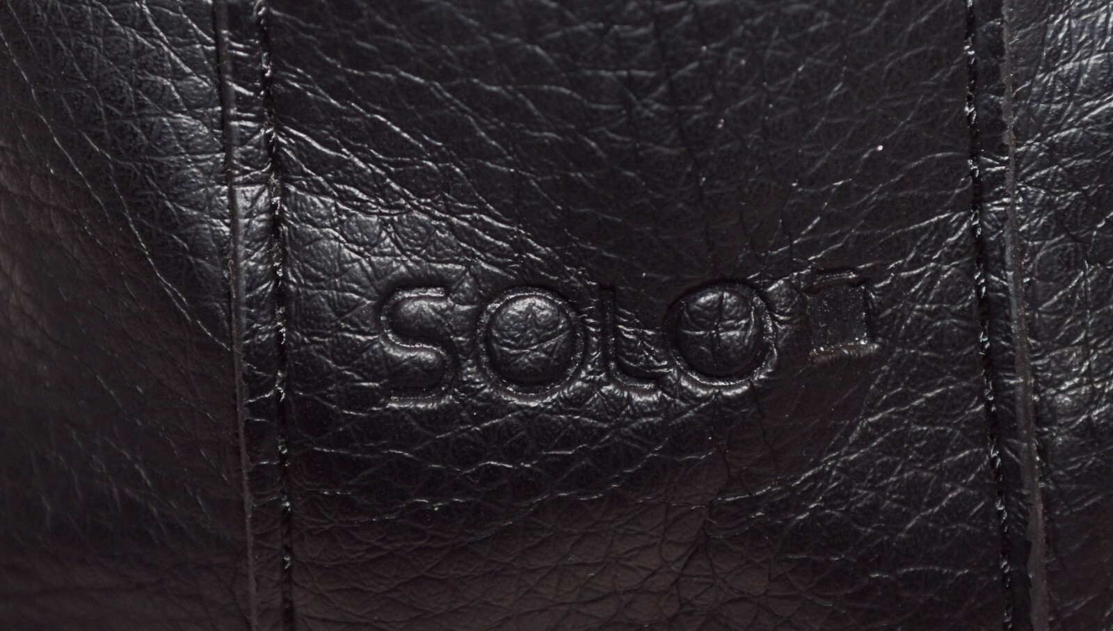 Solo Black Leather Organizer 2 Shoulder Straps Laptop Bag Briefcase NWOT
