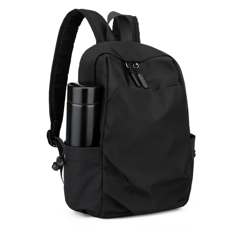 Mini Men’s Backpack Fashion Small Black Shoulder School Bag for Man Canvas