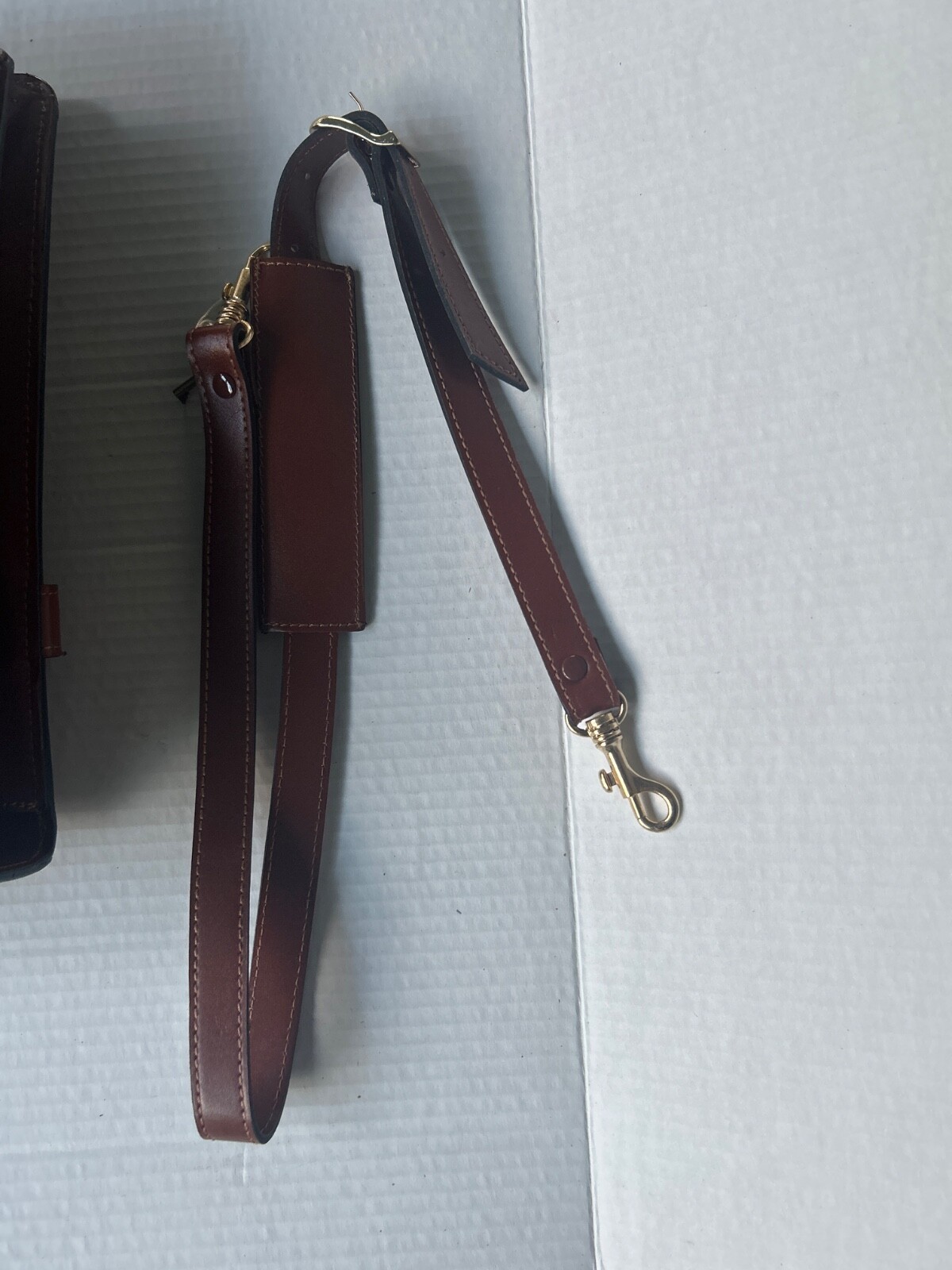 Leather Briefcase Brown – Cowhide – 17 inches long and 12 inches in height