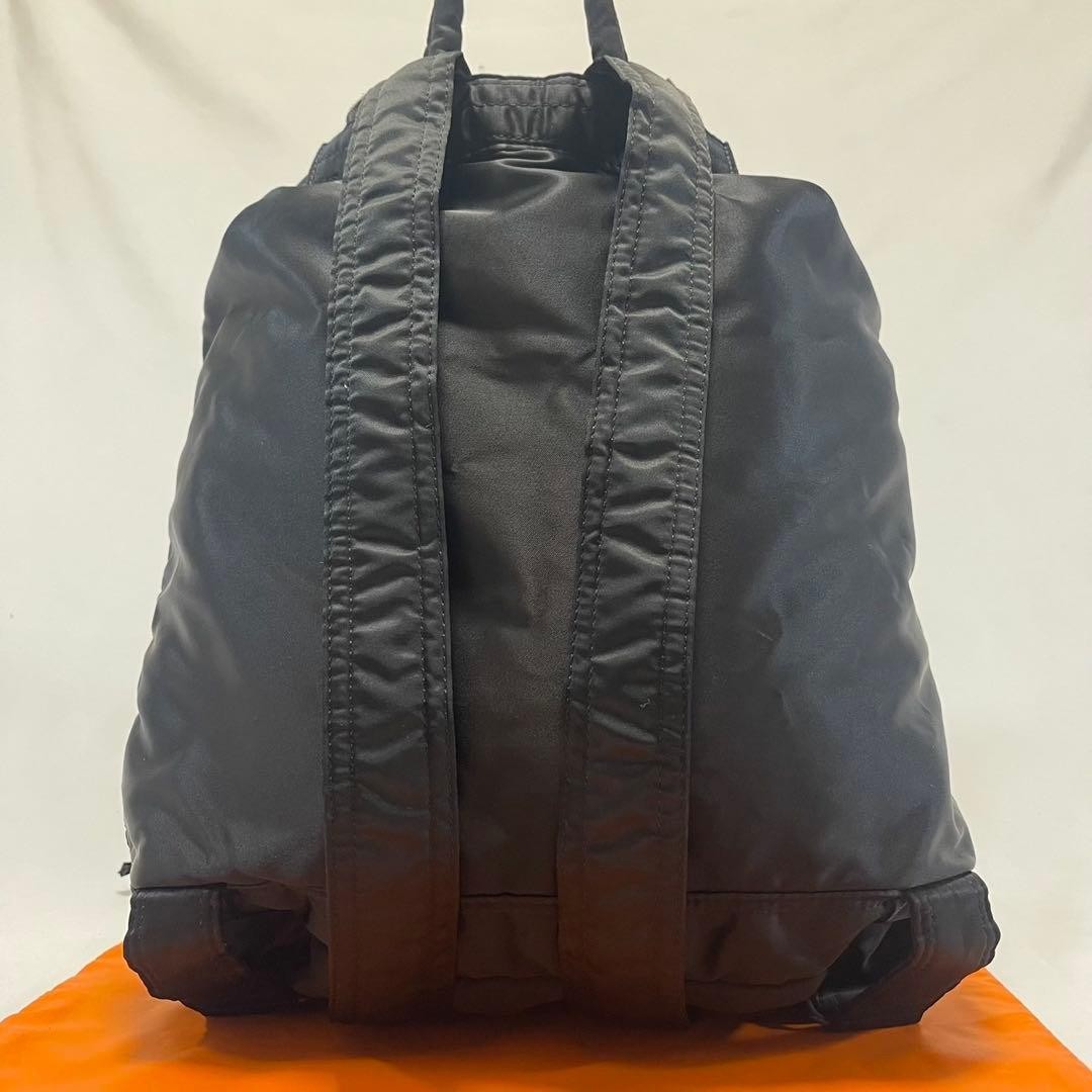 PORTER TANKER Backpack Nylon Black Used 37.5cm 28 to 32cm Authentic
