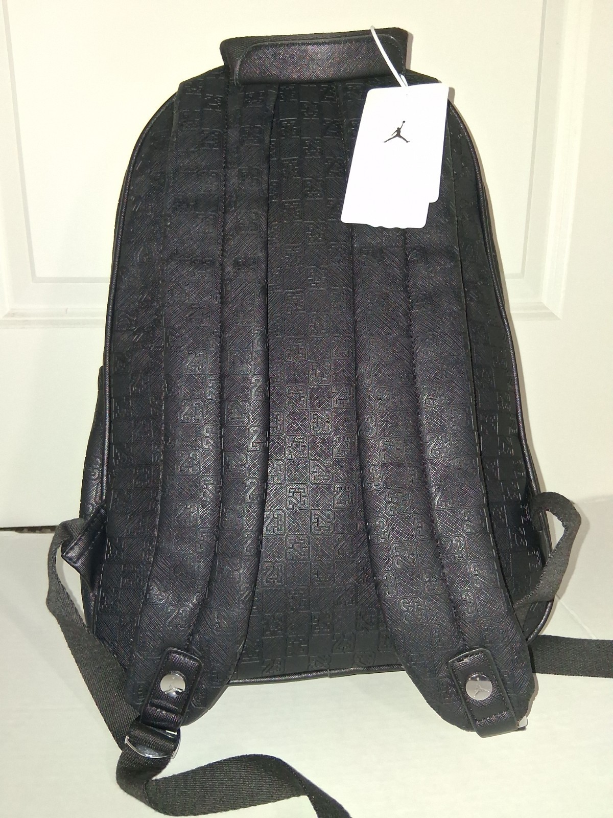 New Authentic Jordan Monogram Jumpman Backpack Black Leather