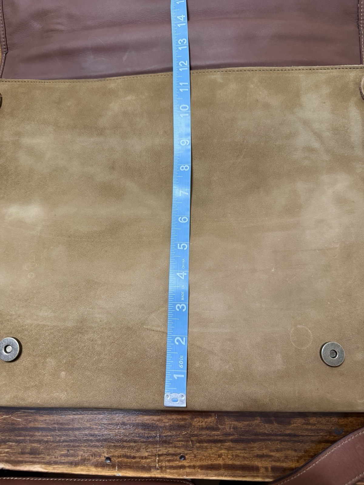 Brown Tan Leather Messenger Bag Men Adjustable Strap Classic Large