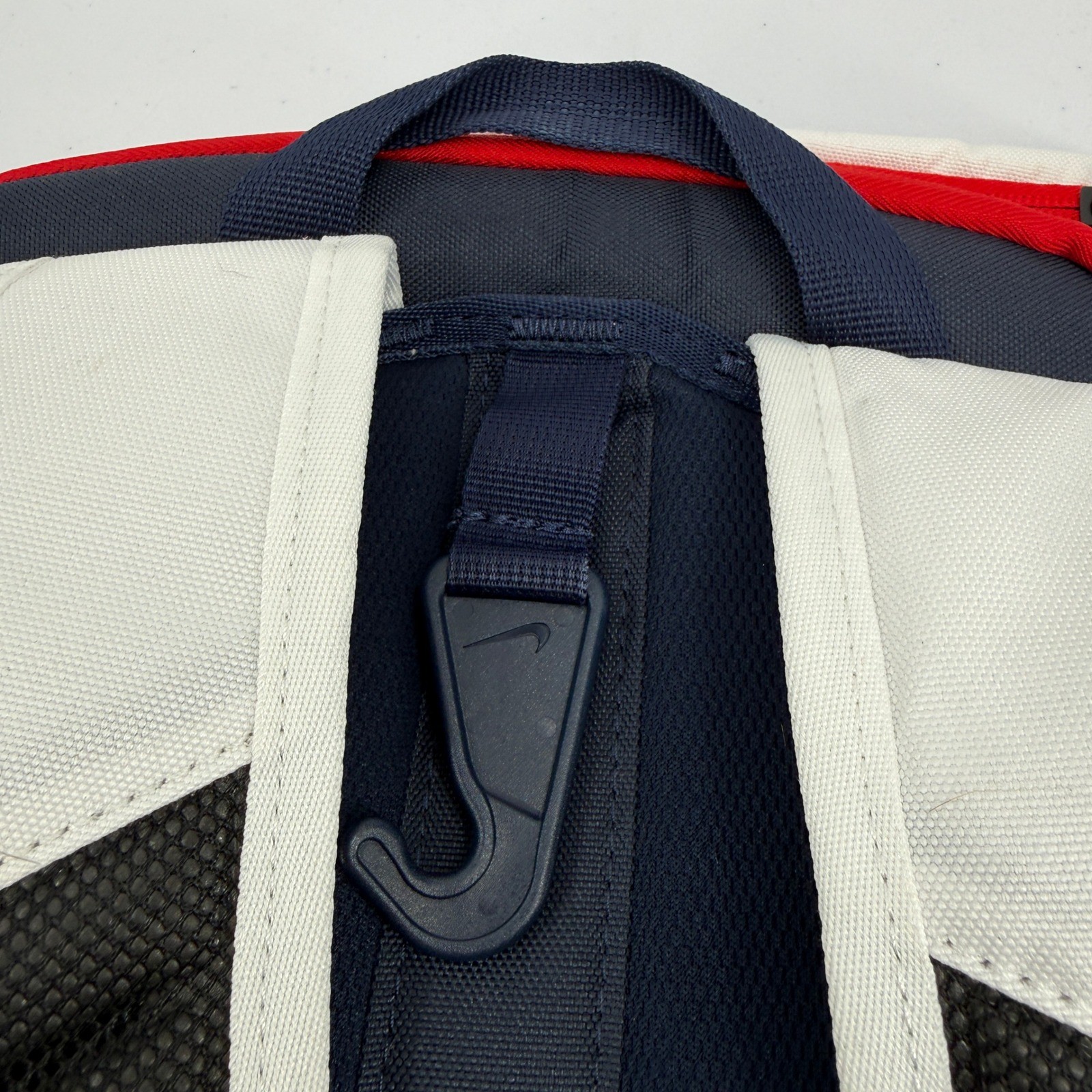 Nike Hoops Elite Pro Backpack Mens White Red BA5554 Basketball Bag