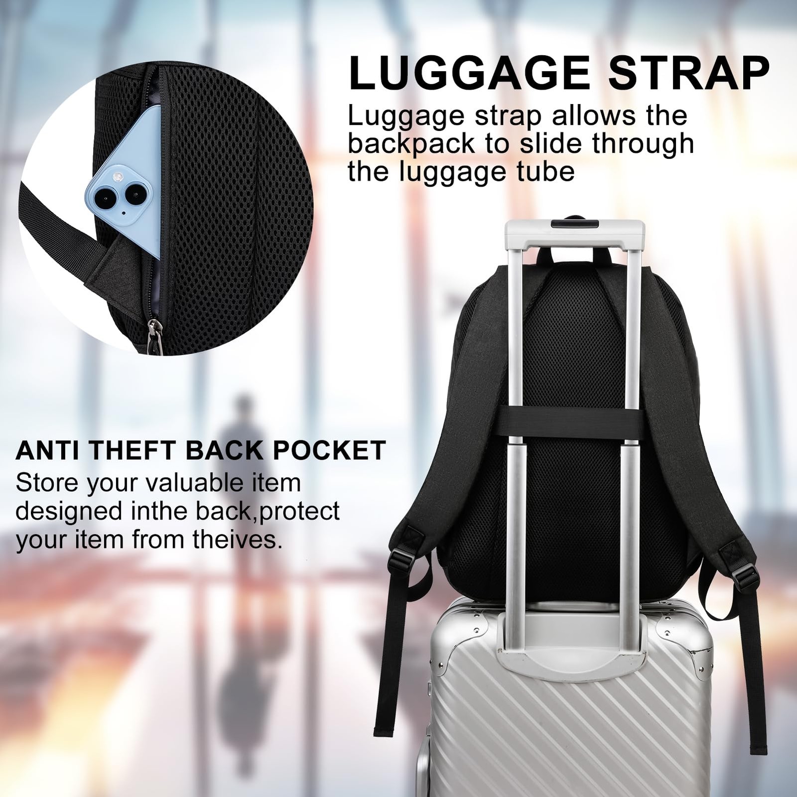 School Backpack for Teens Boys, 15.6 Inch Laptop Backpack with USB Charging P…