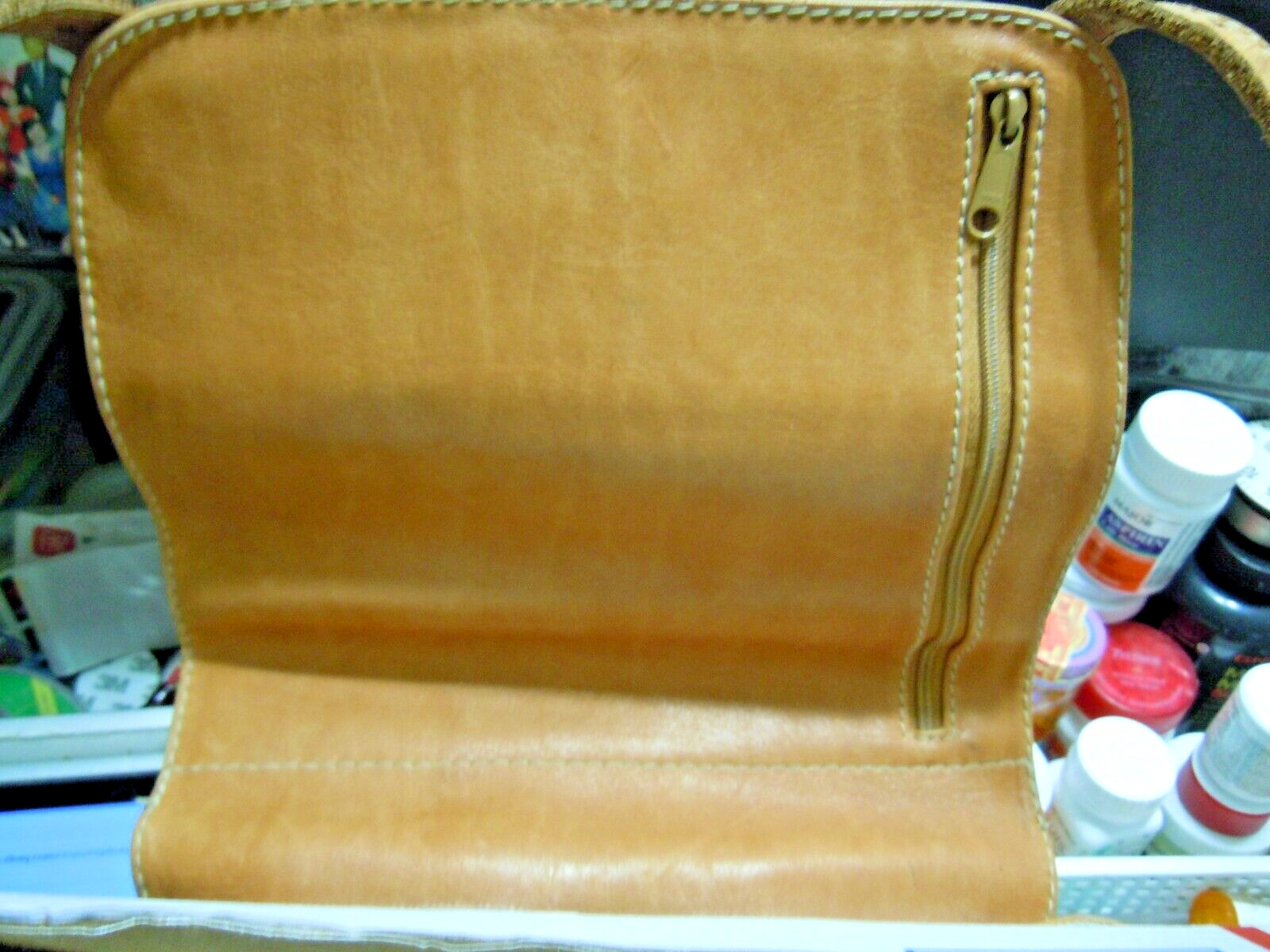 ELLINGTON Vintage Authentic Saddle Brown Leather large Backpack Bag #5