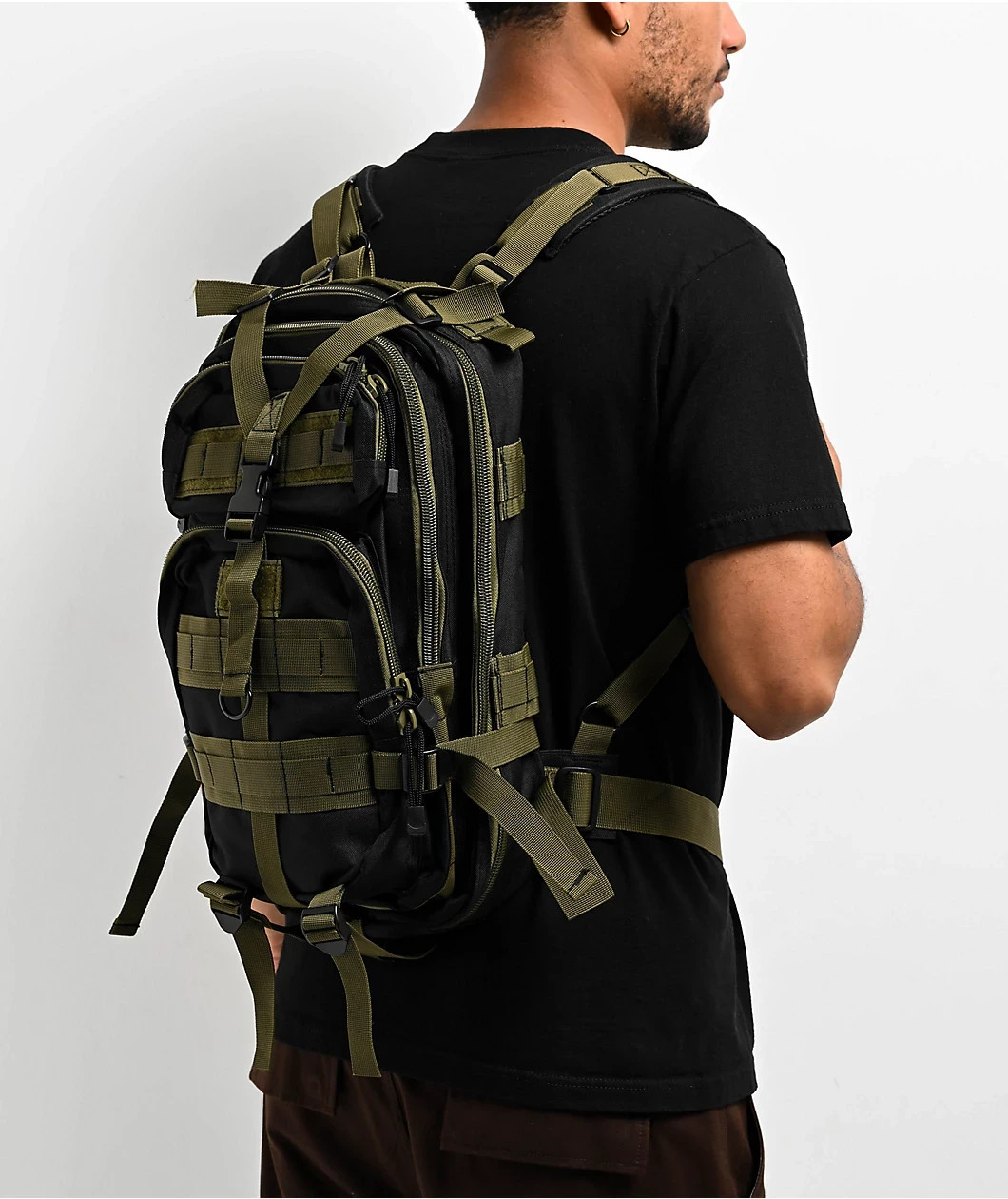 Rothco Medium Transport Black & Olive Drab Backpack (On Sale)
