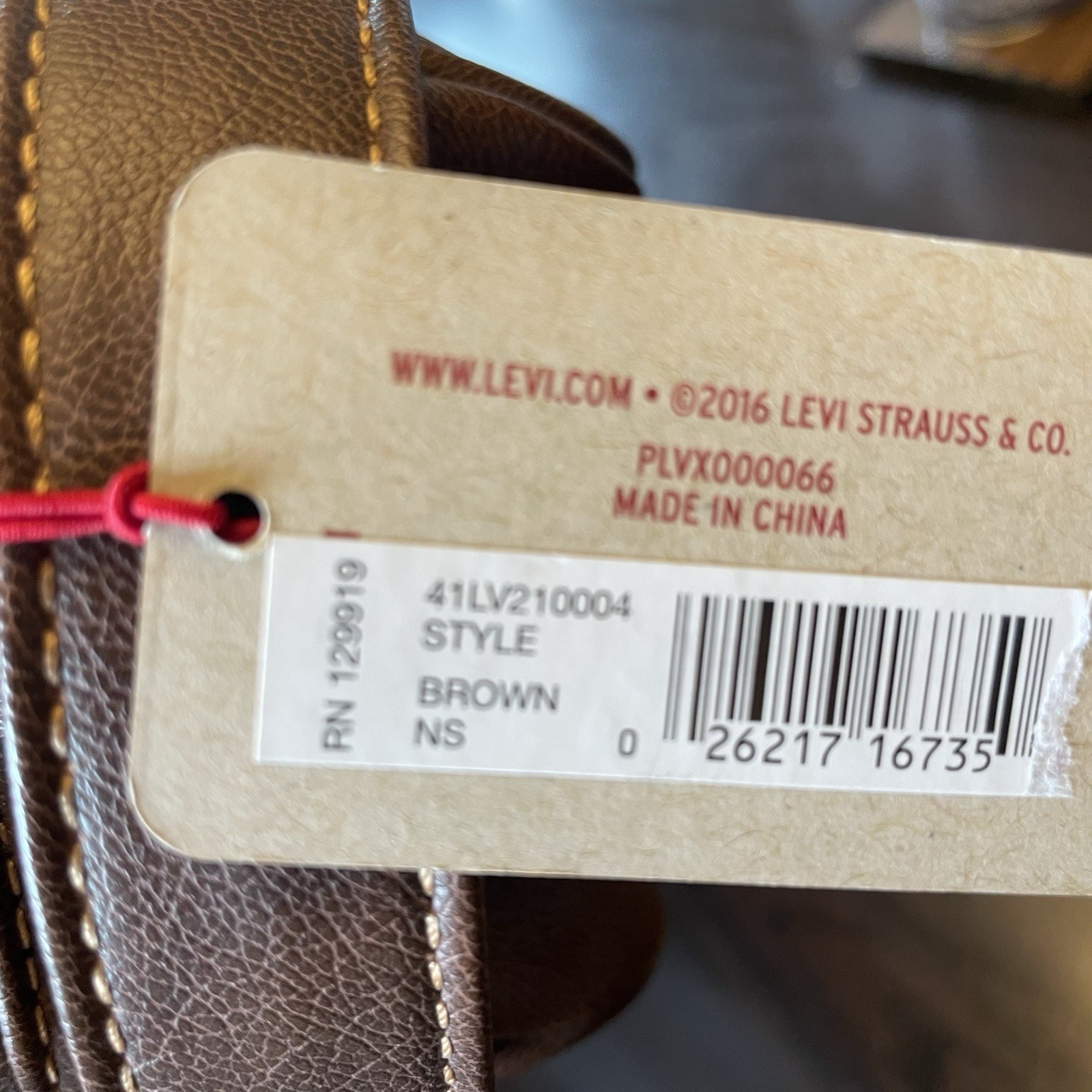 Levi Strauss Travel Kit Toiletry Bag Brown PU Leather Inner Pocket Front Pocket