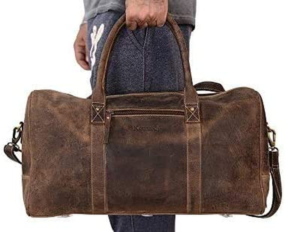 Chic Leather Duffle Bag for Travel, Gym & Weekend Getaways – Cabin Size