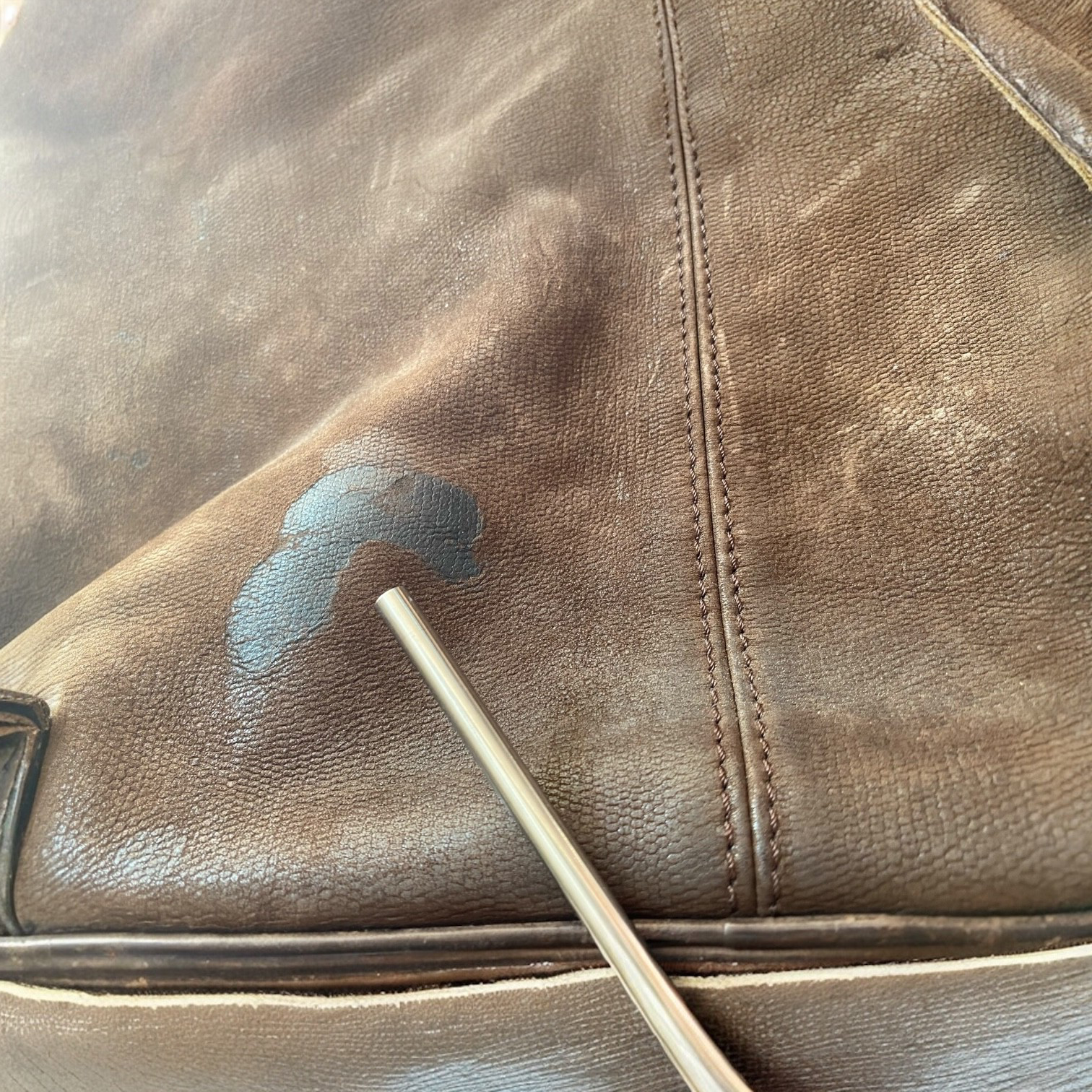 Unisex Leather Backpack Rugged Unisex Brown Vtg Classic Timeless Drawstring