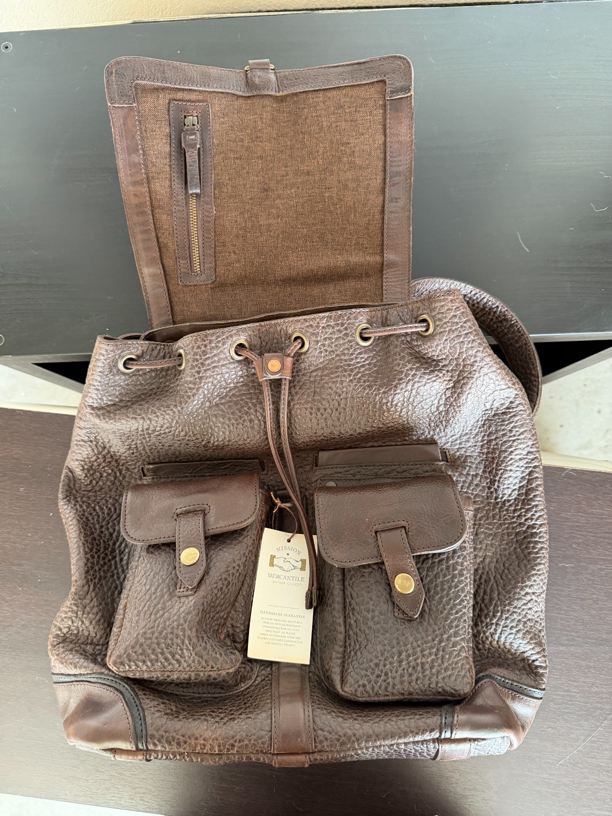 Mission Mercantile Theodore Leather Backpack – NEW