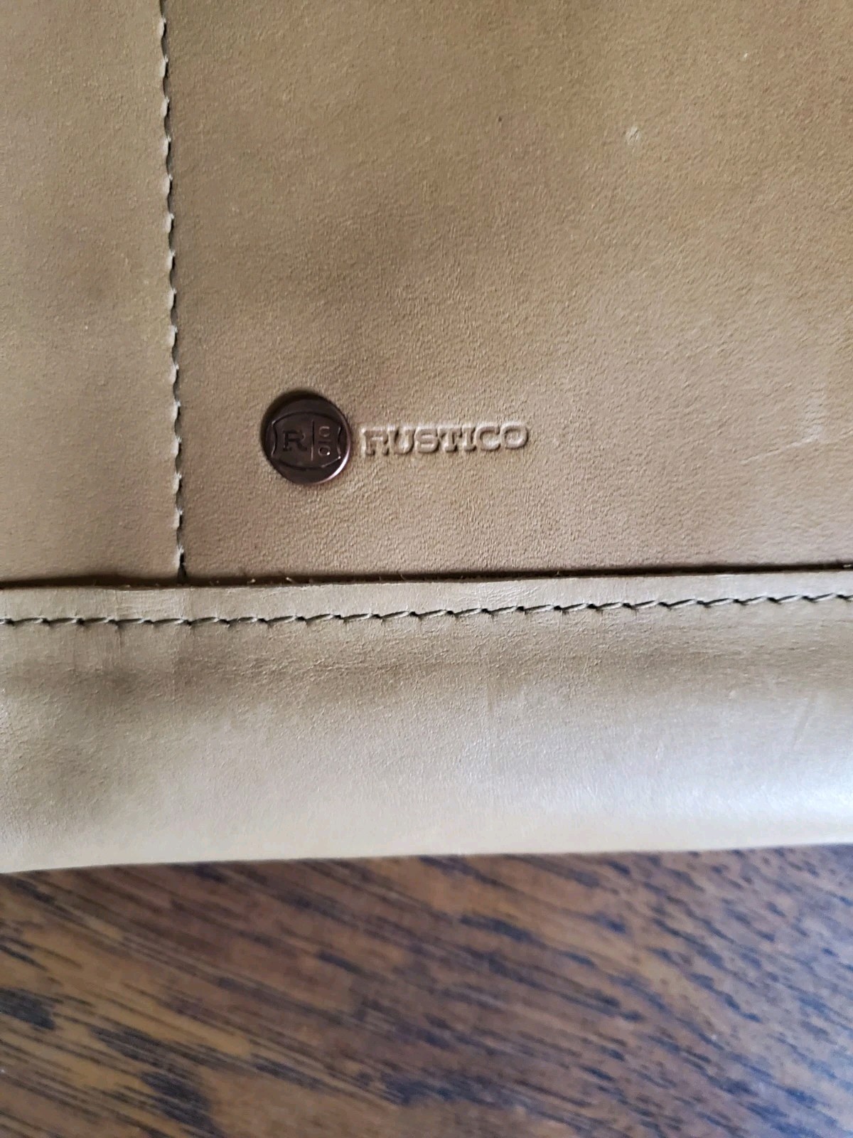 Vtg Rustico Leather Briefcase Messenger Bag Light Brown Removable Strap, Handle