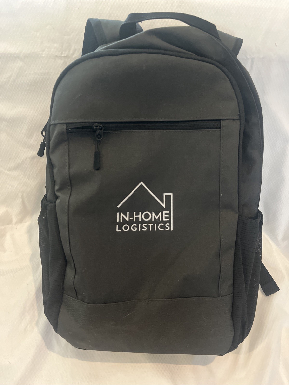 Black Backpack w/ In-Home Logistics Logo – Padded Laptop Pocket 17.5″ x 12″x 4″