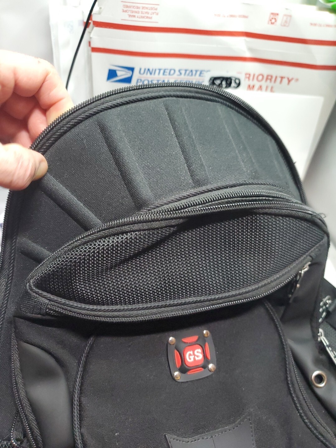 Swiss Gear Black Multi Pocket Laptop Computer Cushioned Backpack