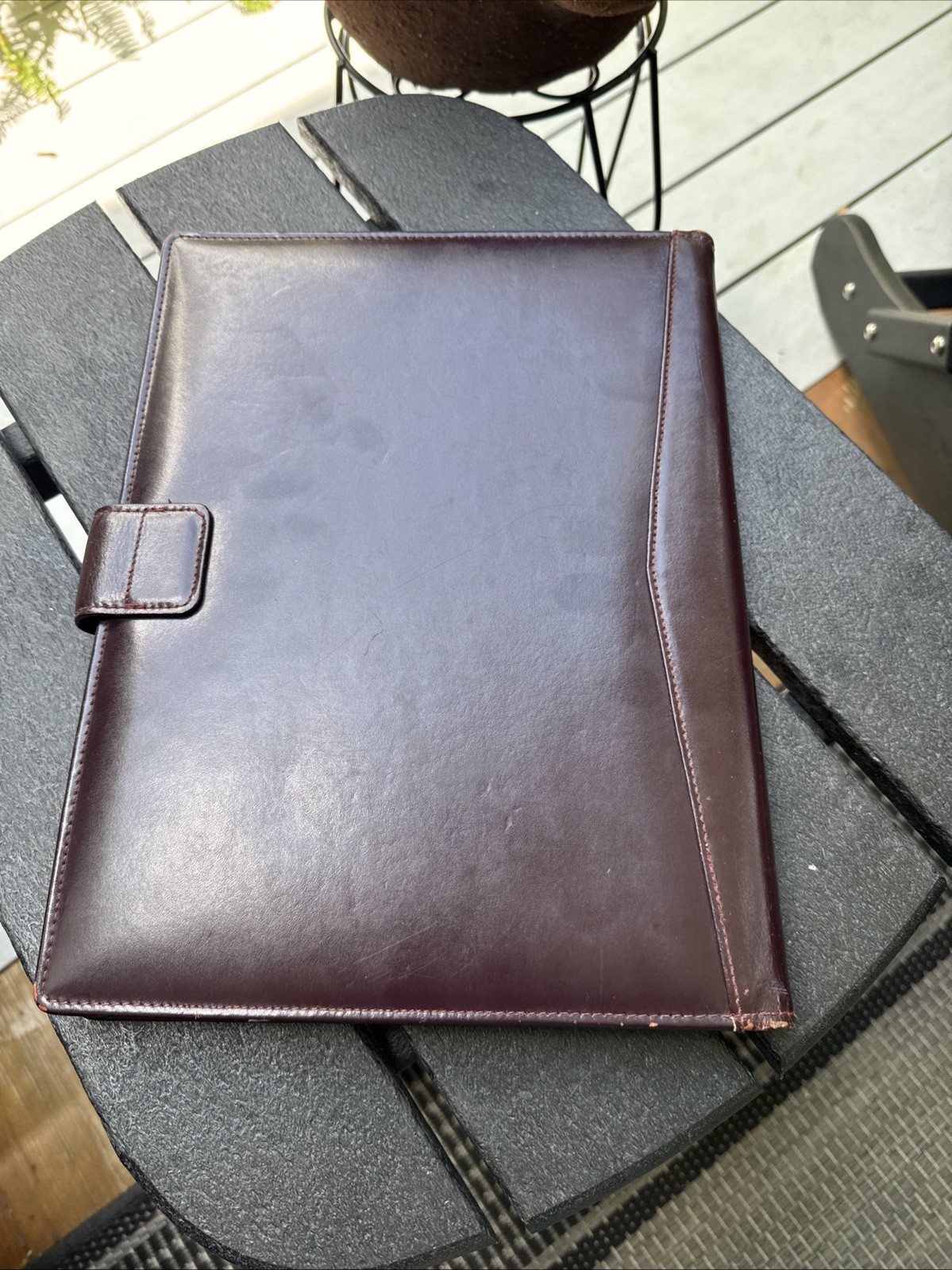 Vintage Brown Leather Portfolio 12.5″ x 9.5″