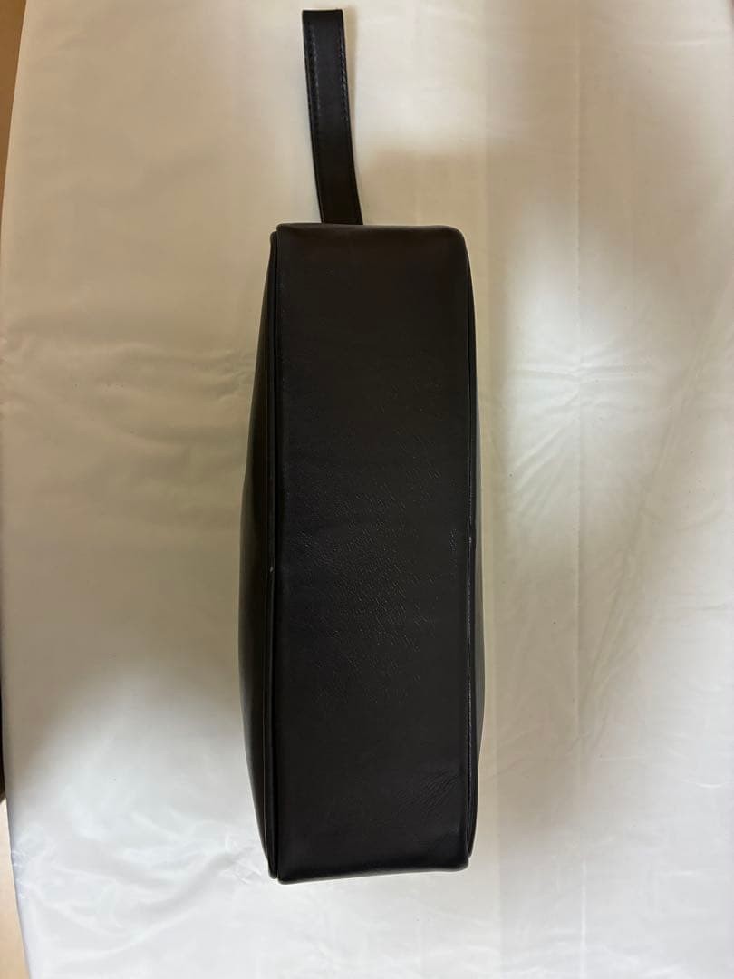 Salvatore Ferragamo Calf Leather Black Clutch Bag Men’s Formal Business