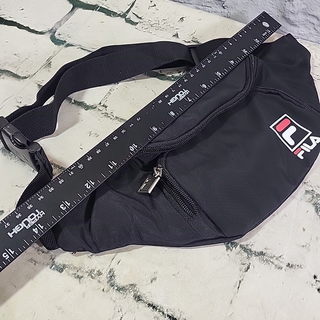 Fila Fanny Pack Waist Bag Sport Athletic Hiking Travel Crossbody Black
