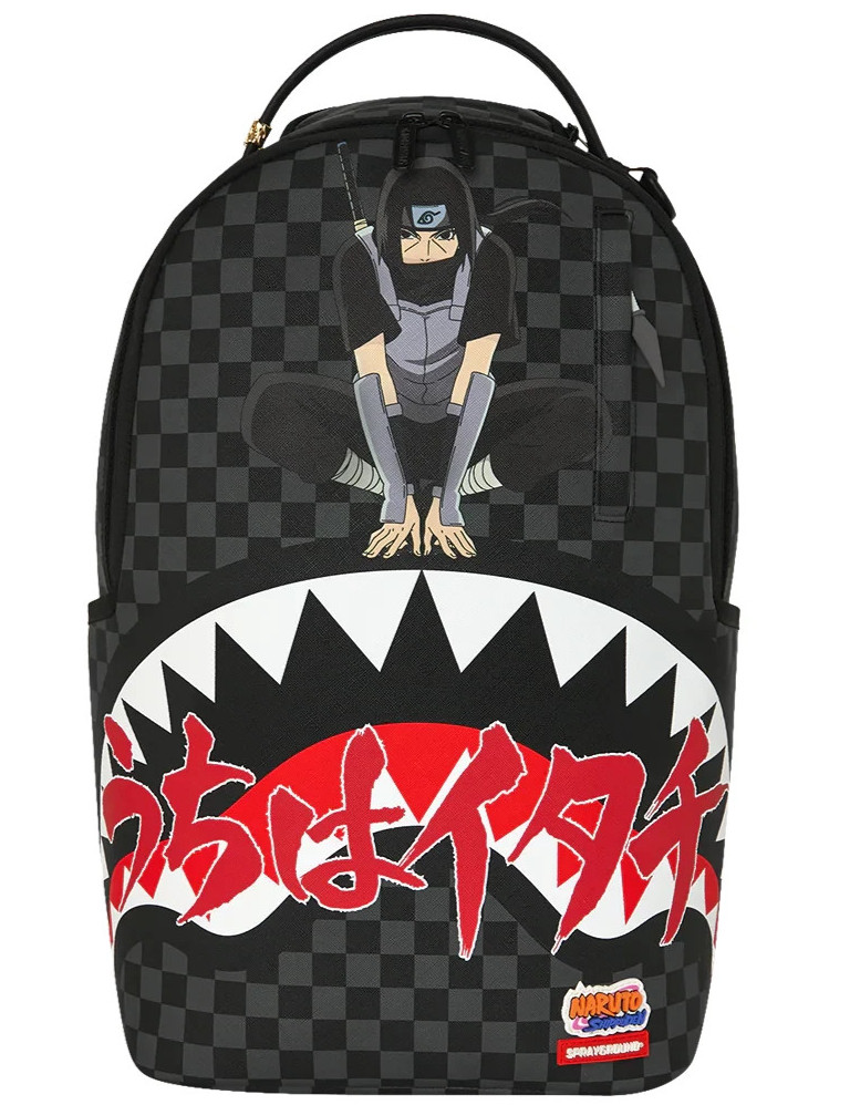 Sprayground Naruto ITACHI PROW Backpack🔥New Black Check Bookbag Kids School Bag