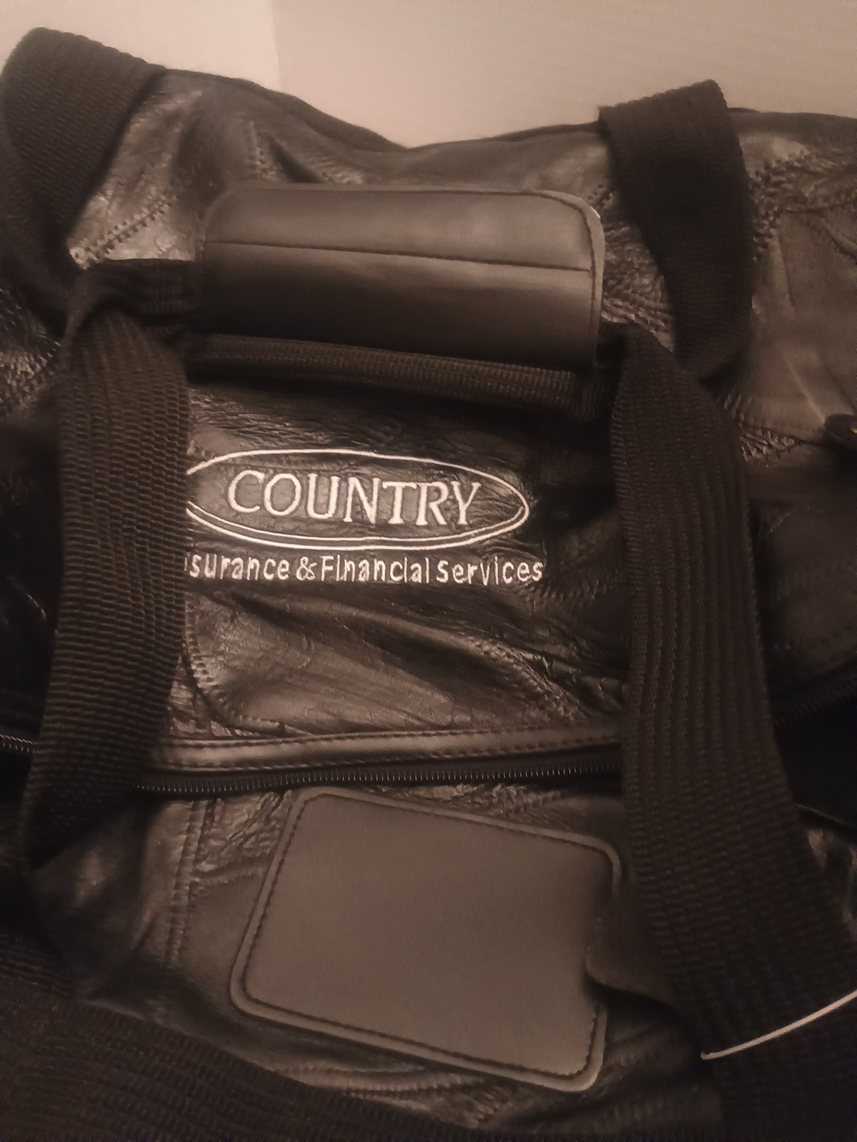 Small Duffle Bag Genuine Leather Shoulder Strap And Handles Black
