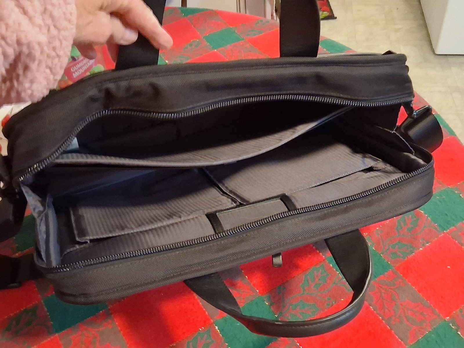 NEW! HARTMANN HYPERTEX BALLISTIC LEATHER TRIM SLIM LAPTOP BRIEFCASE 12.5X17.5′