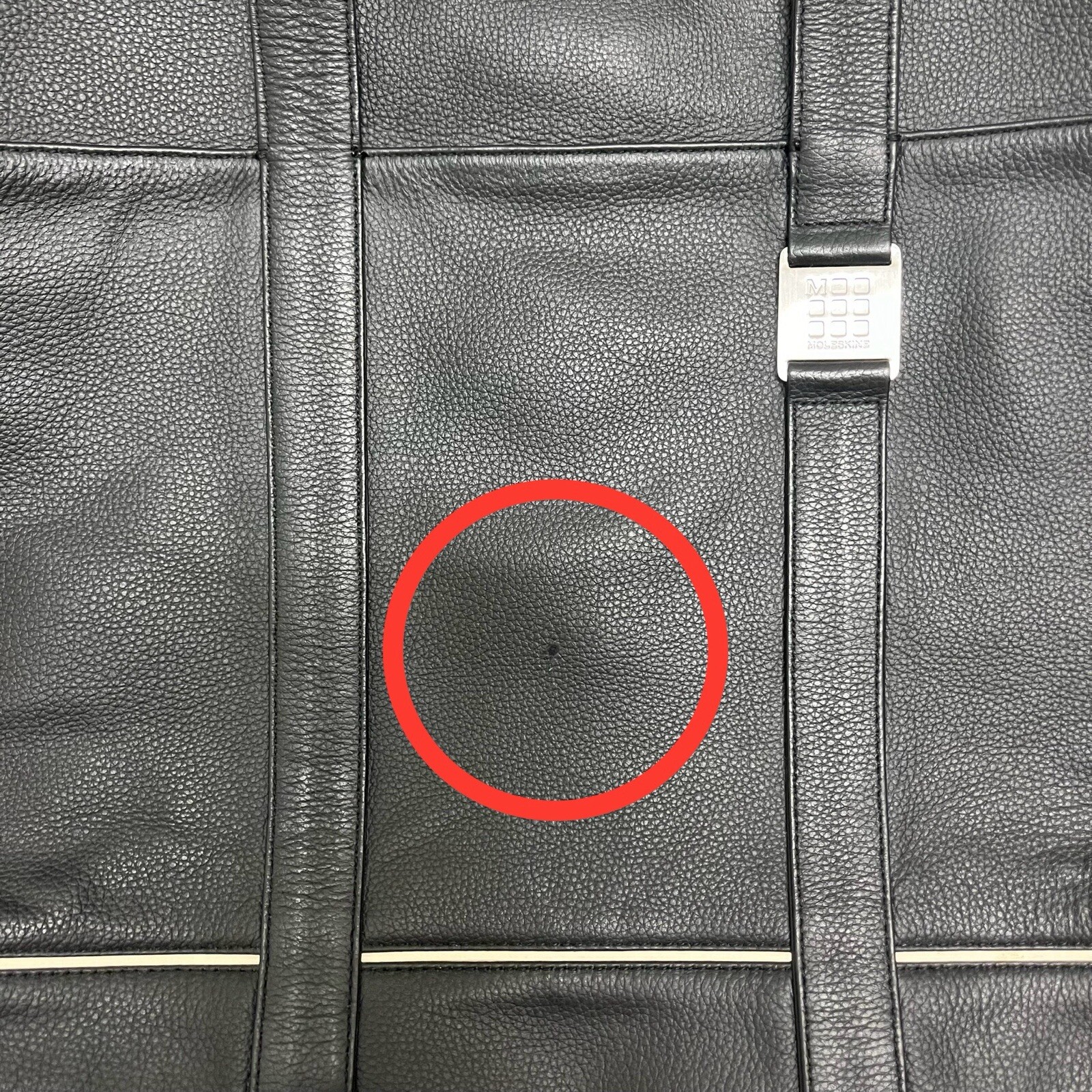 MOLESKINE ‘Black’ LEATHER LINAGE BRIEFCASE BAG