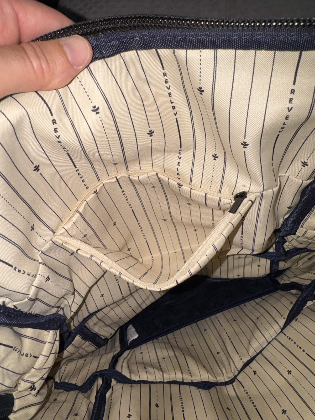 Revelry Drifter Smell Proof Rolltop 23L Backpack Striped Dark Grey Weedmaps NEW