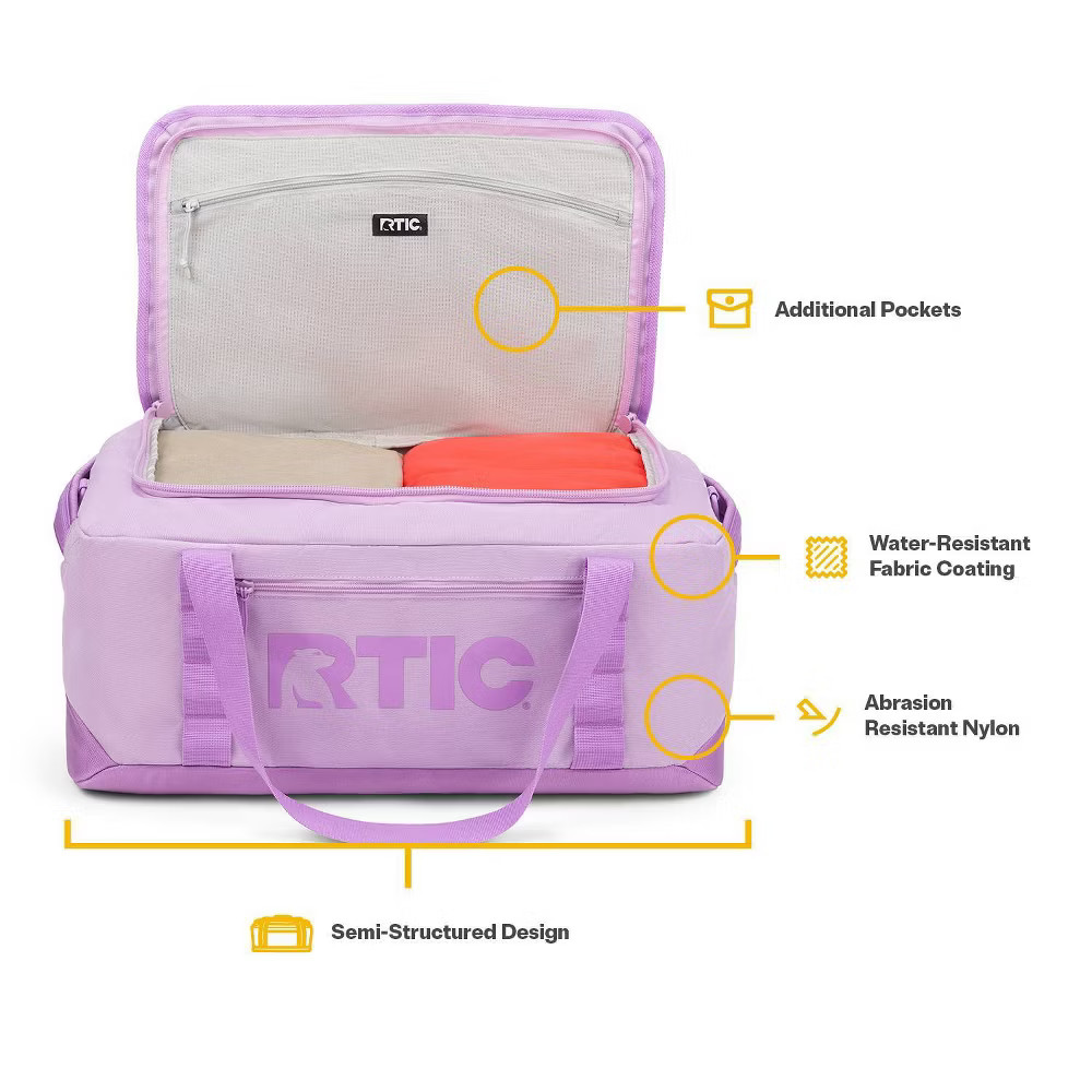RTIC Outdoors Medium Carry On Structured Collapsible Duffel Bag – Lavender