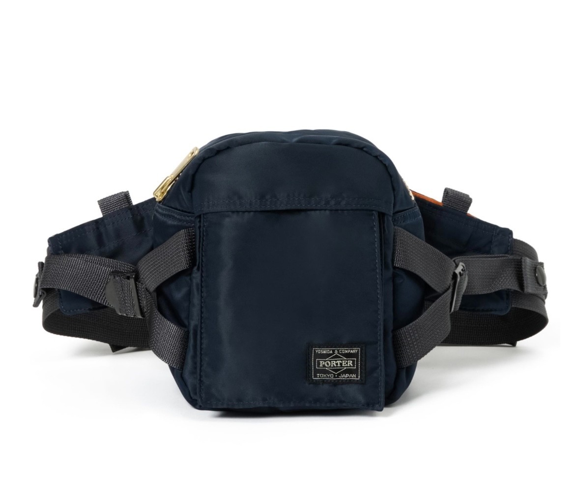 PORTER PX TANKER Fanny Pack 376-08391 Iron Blue Waist Hip Bag Yoshida Japan