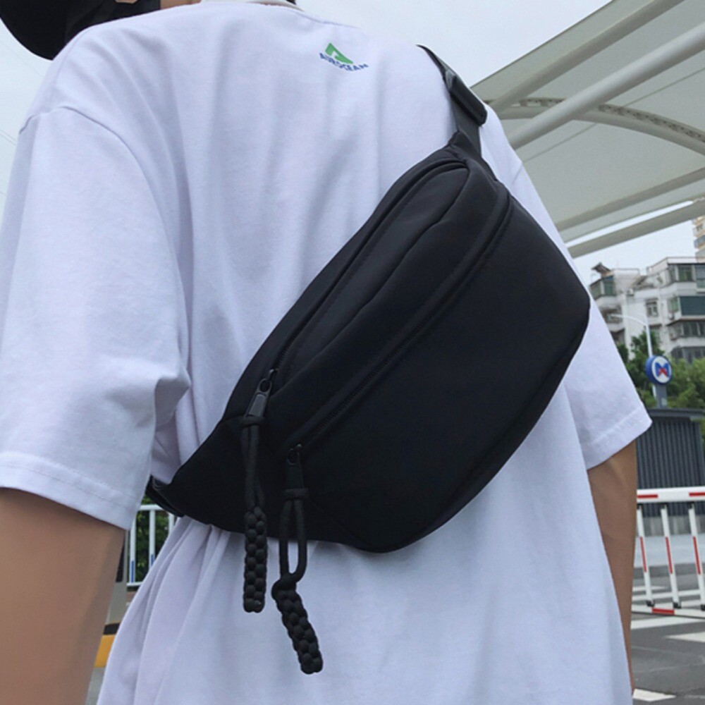Mens Fanny Pack Belt Waist Bag Cross Body Sling Shoulder Travel Sport Pouch Bag