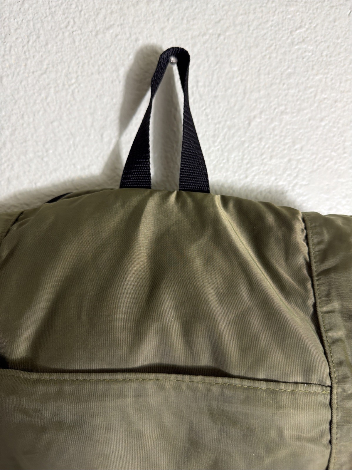 Toppers Brand Army green Polyester Sling Bag Hook Loop 13x11x5