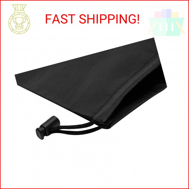 PALTERWEAR Drawstring Pouch with Toggle (6 x 8 Inch – 12 Pack – Black) Nylon Cin