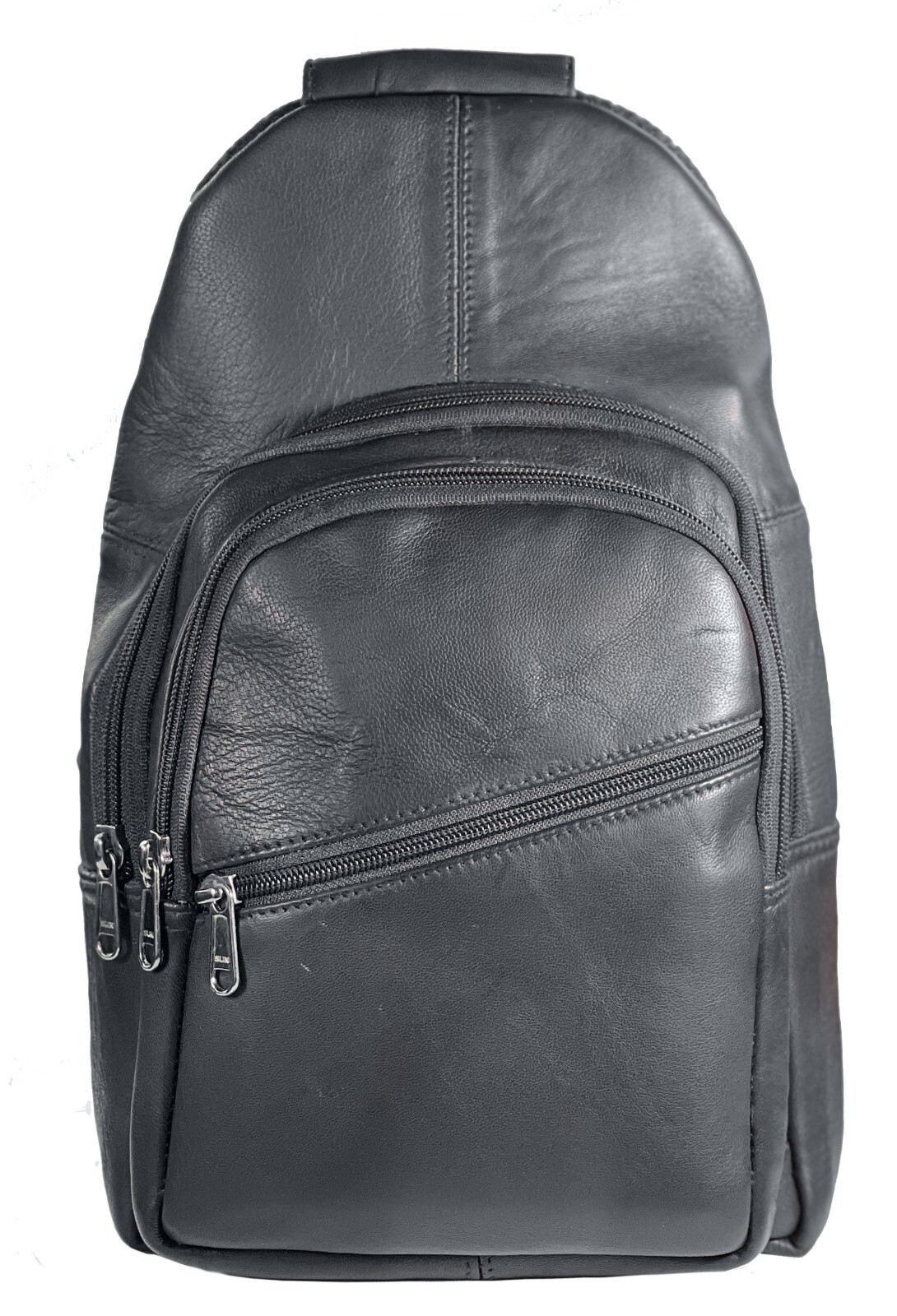 Men’s Sling Backpack Genuine Leather Chest bag Crossbody Bag Shoulder Bag