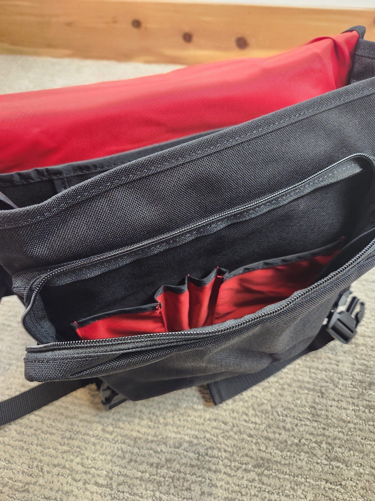 Manhattan Portage Messenger Bag Black Cordura Fabric Laptop Book Durable Canvas